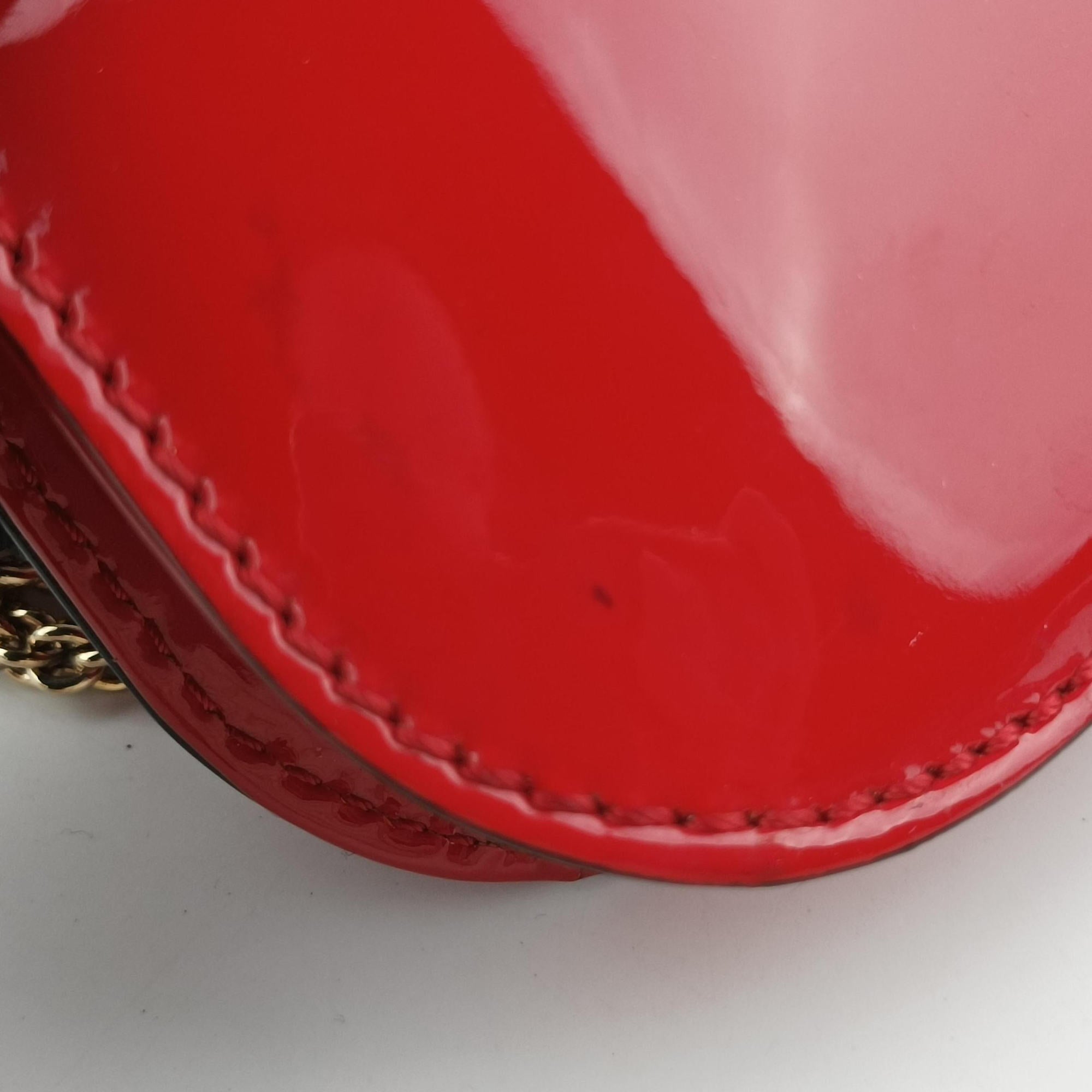 Rockstud Glam Lock Red Patent Leather Lot number unknownロックスタッズグラムロックスモール レッド パテント 製番不明