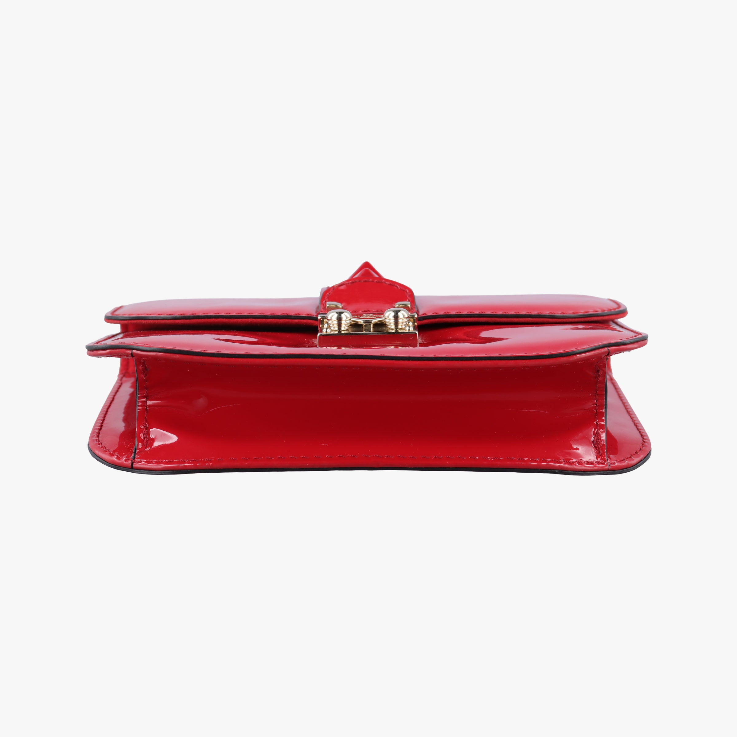 Rockstud Glam Lock Red Patent Leather Lot number unknownロックスタッズグラムロックスモール レッド パテント 製番不明