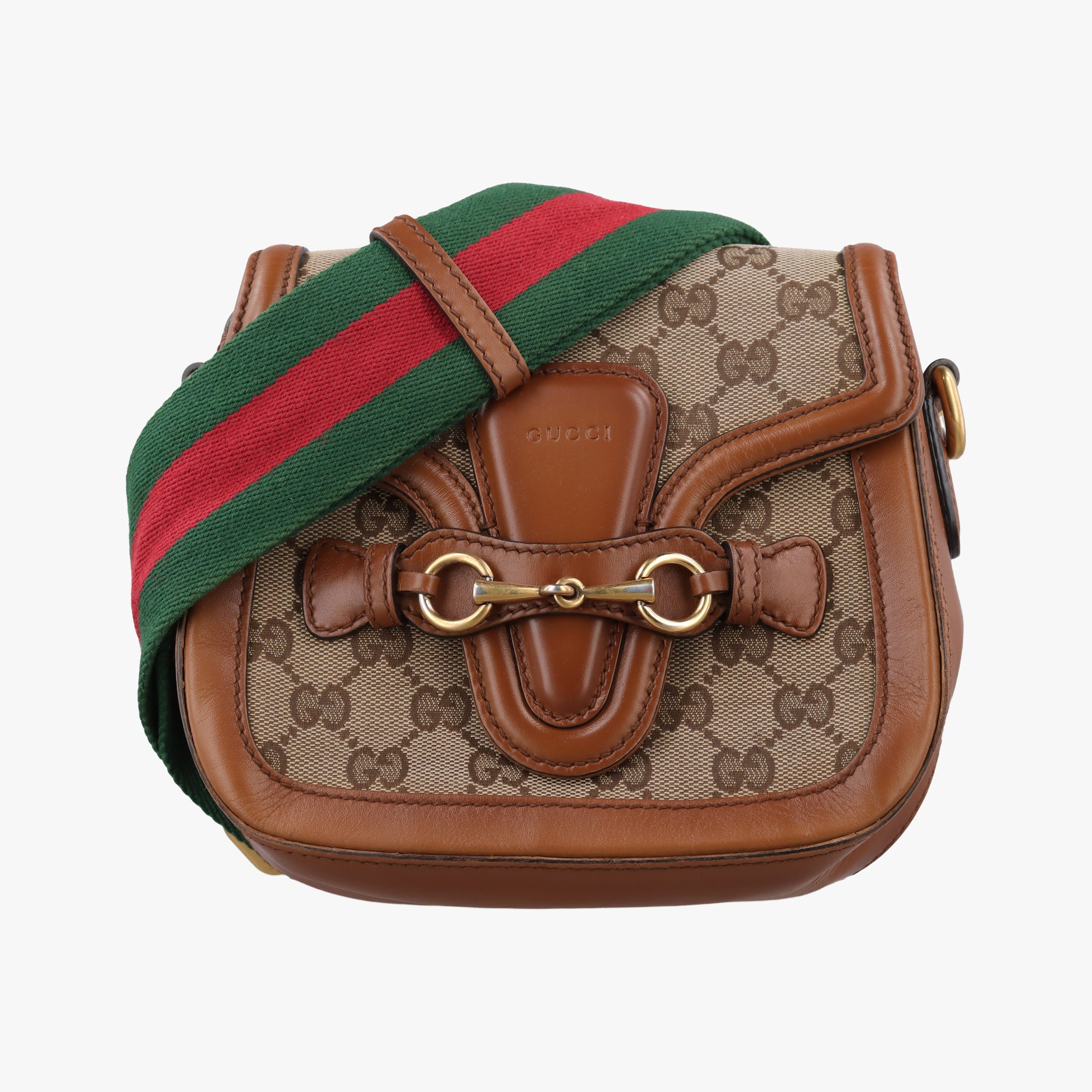 Lady Web Brown canvas×leather 384821 D019192009レディ ウェブ ブラウン キャンバス x レザー 384821 D019192009
