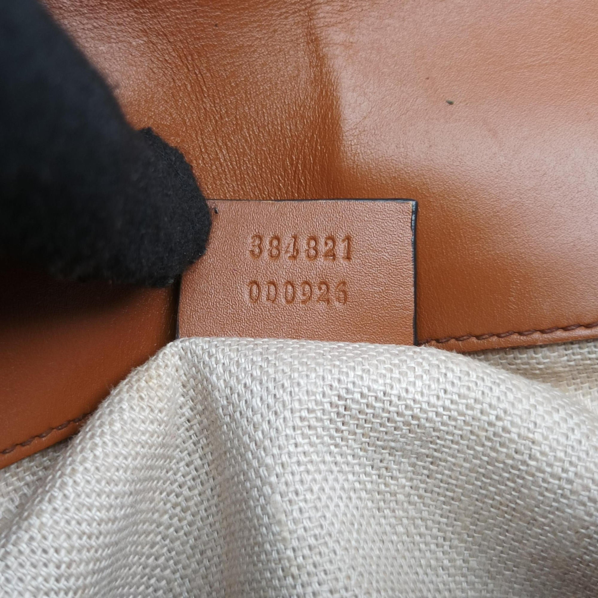 Lady Web Brown canvas×leather 384821 D019192009レディ ウェブ ブラウン キャンバス x レザー 384821 D019192009