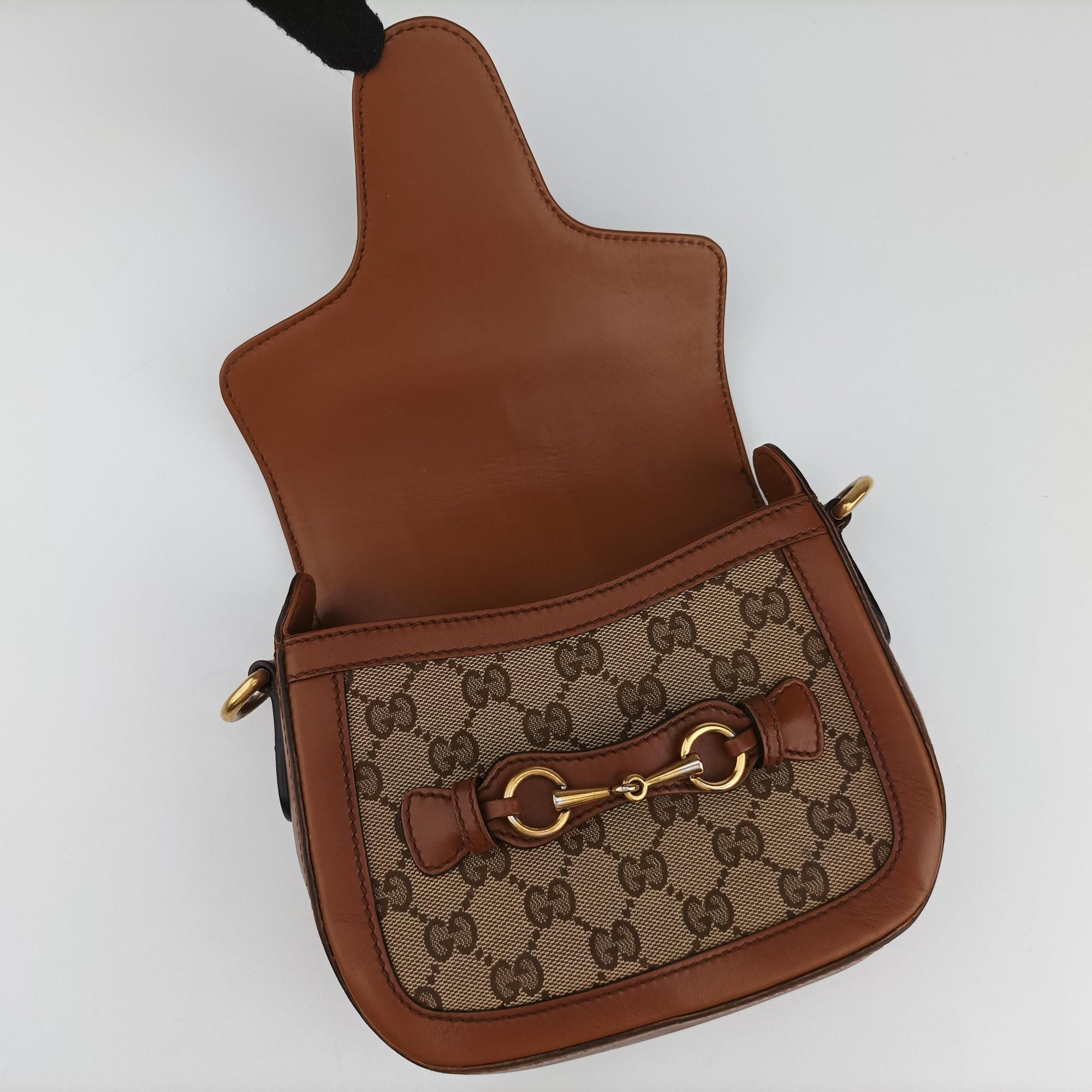 Lady Web Brown canvas×leather 384821 D019192009レディ ウェブ ブラウン キャンバス x レザー 384821 D019192009