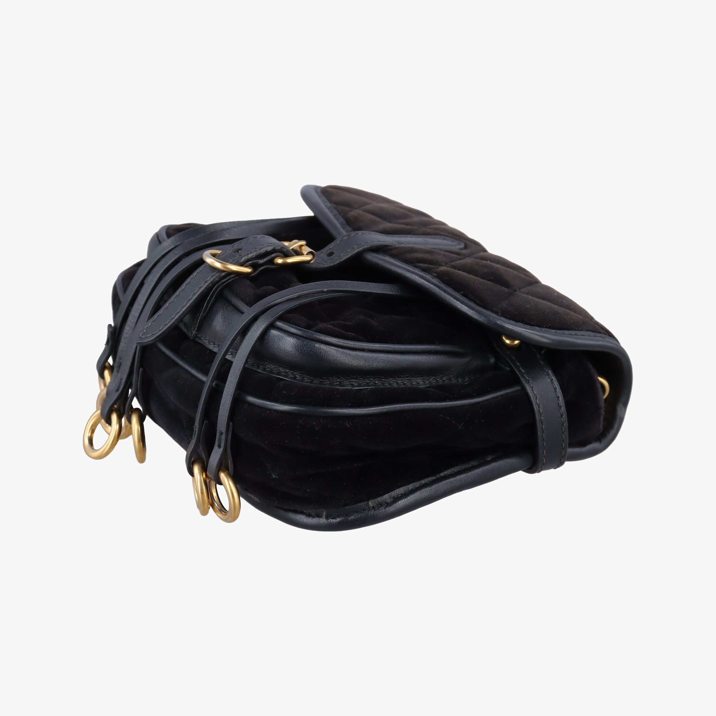 Velvet Belt Bum Black Velour IBL002 180/Iベルベットベルトバム ブラック ベロア IBL002 180/I