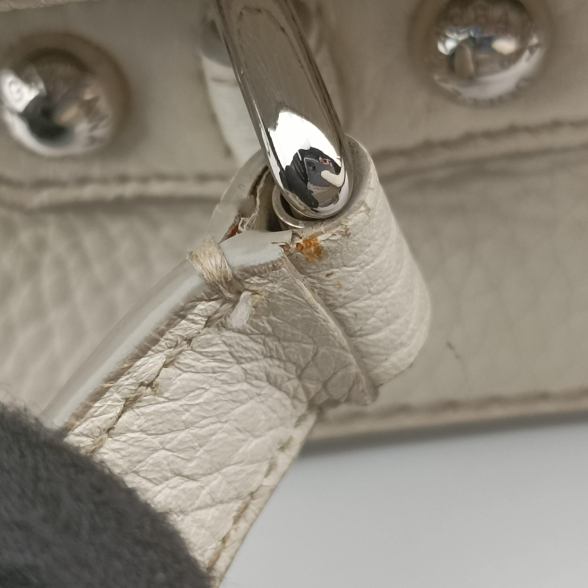 Flower Motif Rhinestone Lock WhitexMulticolour Leather 44フラワーモチーフ ラインストーン ロック ホワイトxマルチカラー レザー 44