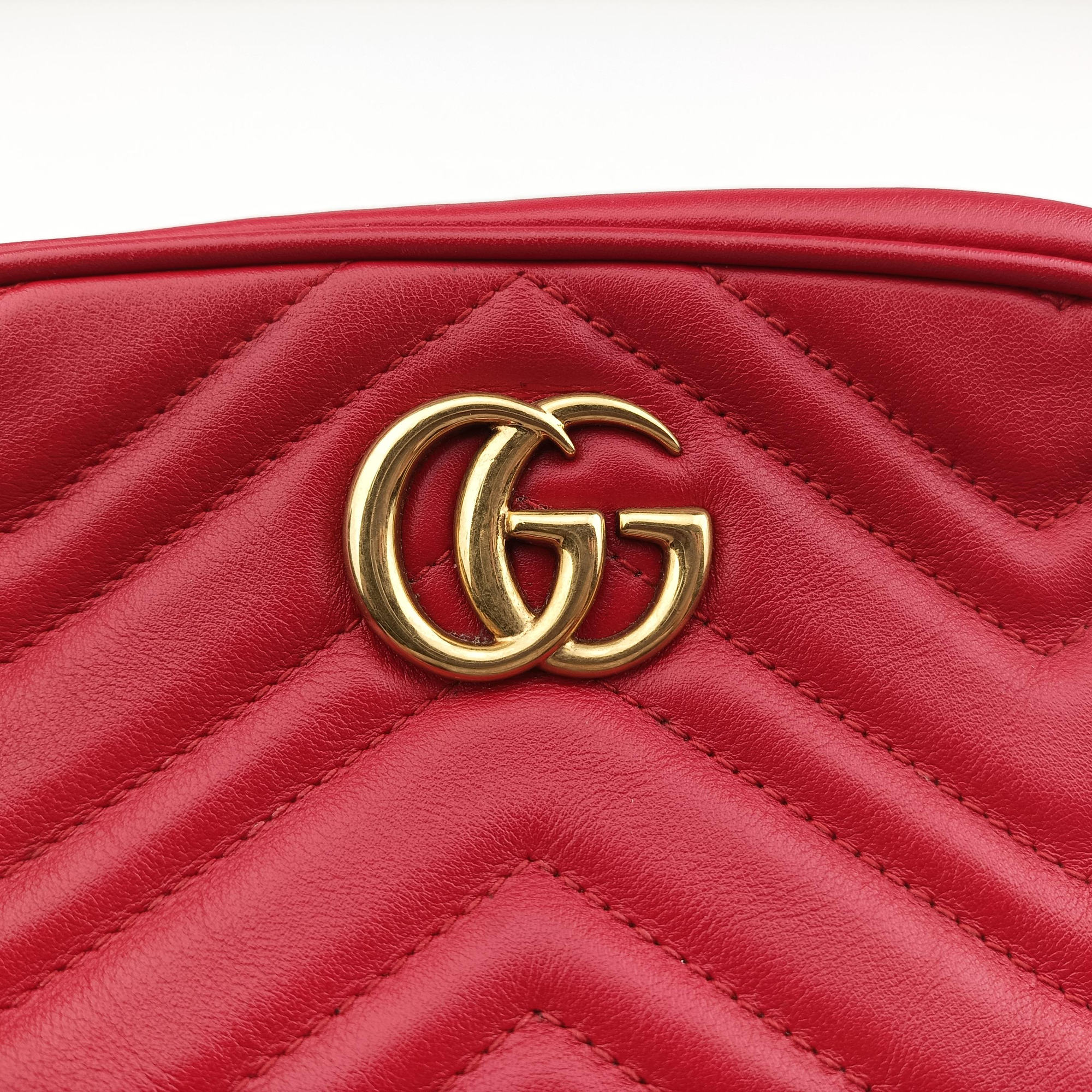 GG Marmont Red Leather 448065 D020932553GGマーモント レッド レザー 448065 D020932553
