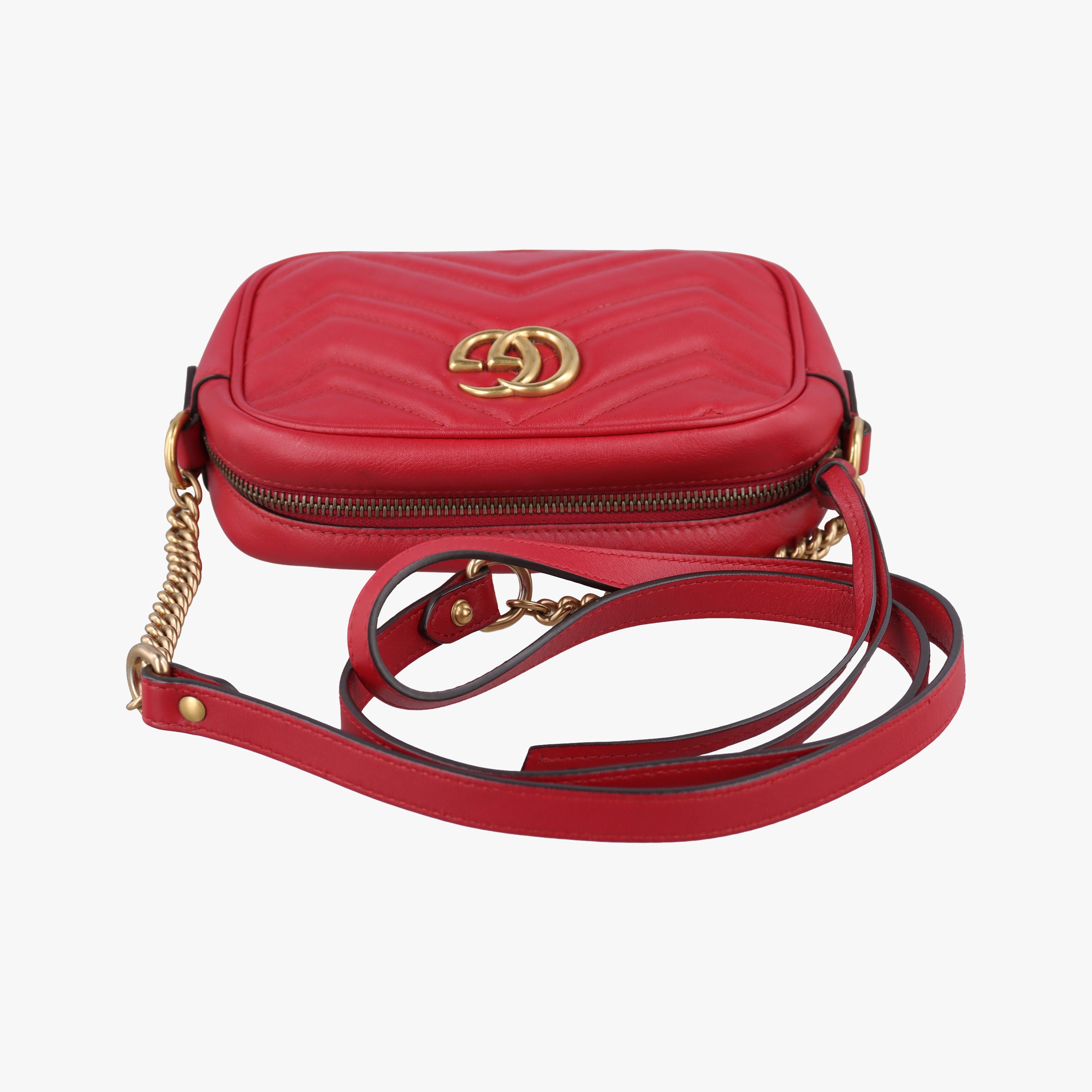 GG Marmont Red Leather 448065 D020932553GGマーモント レッド レザー 448065 D020932553