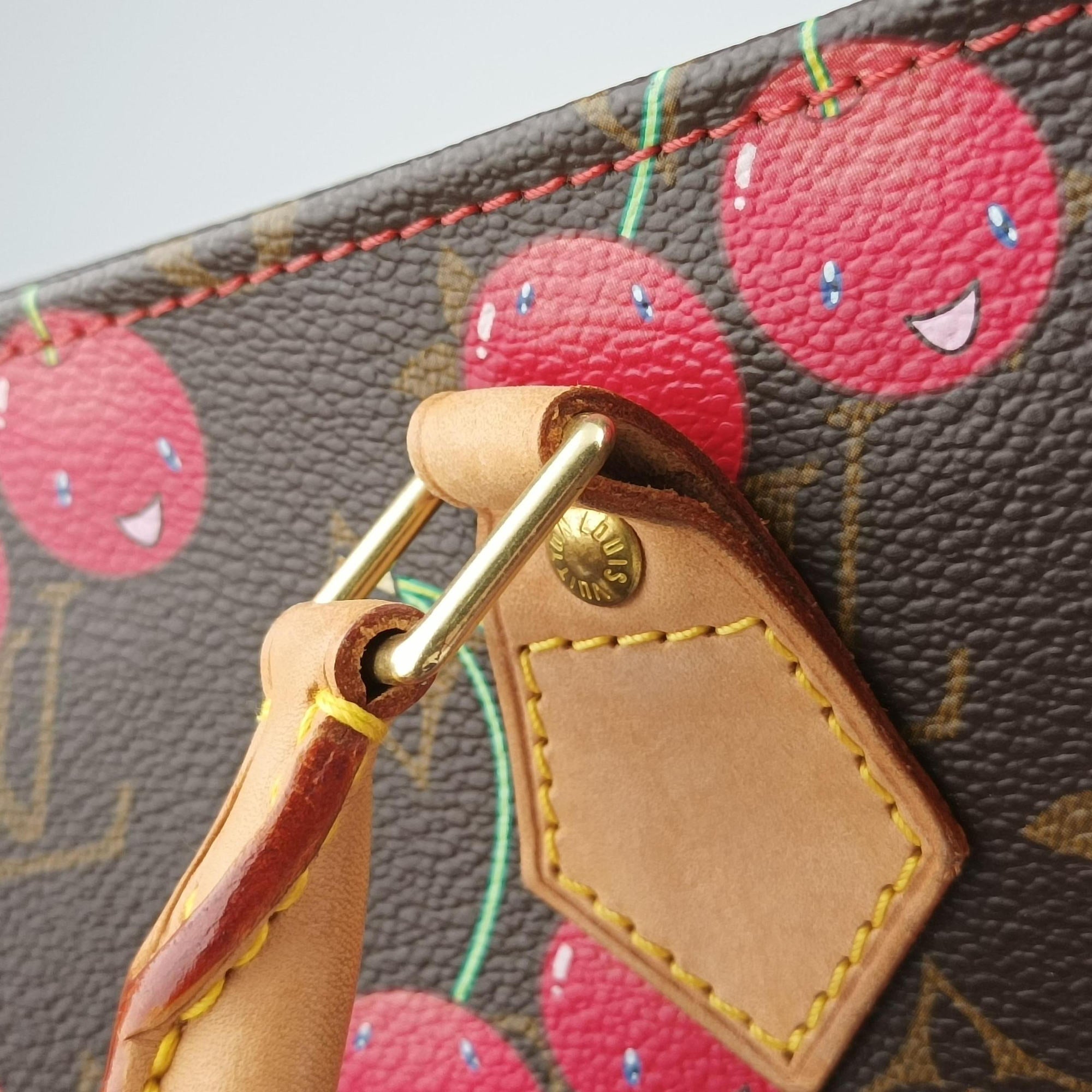 Cherry Sac Plat Brown×Cherry Print Monogram Canvas M95010 MI0085チェリー サックプラ ブラウン×チェリー柄 モノグラム キャンバス M95010 MI0085