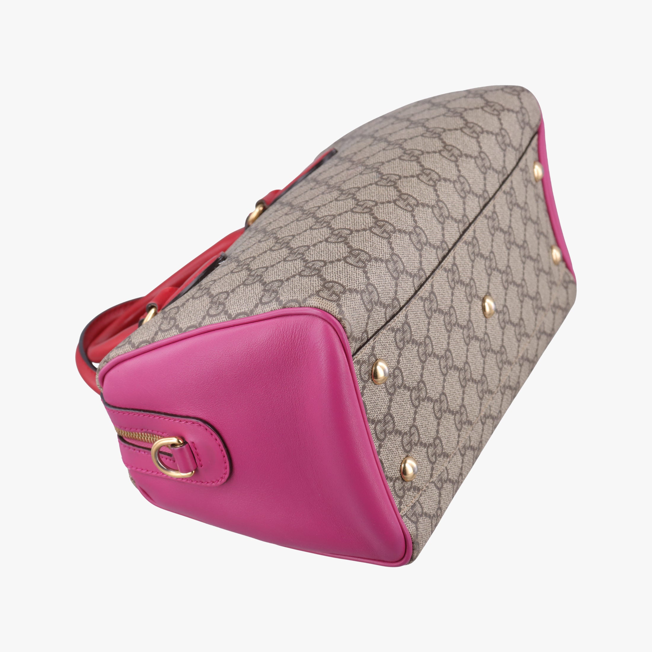GG SUPREME beige×red×pink PVC coated canvas×Leather 409529 D020052650GGスプリーム ベージュ×レッド×ピンク PVCコーティングキャンバス×レザー 409529 D020052650
