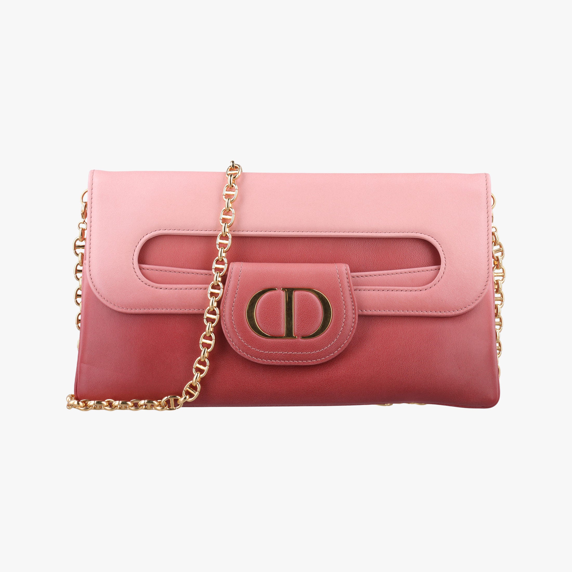 Diordouble Pink Leather 29-MA-0211ディオール ダブル ミディアム ピンク レザー 29-MA-0211