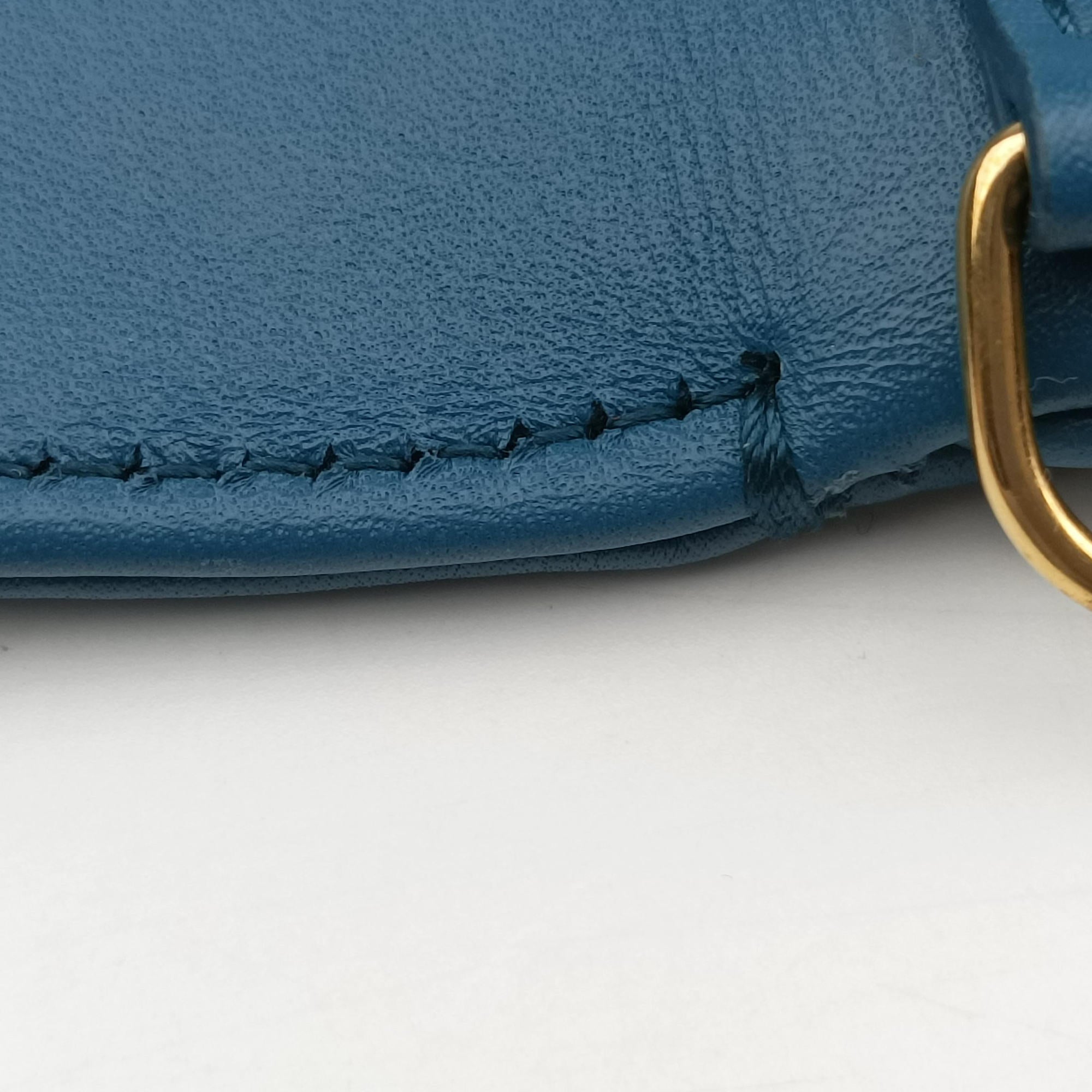 Diordouble Blue Leather 29-MA-0211ディオール ダブル ミディアム ブルー レザー 29-MA-0211
