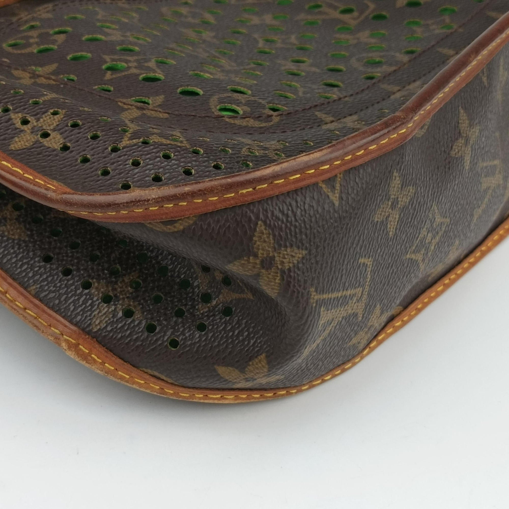 Musette brown×Green Monogram Perforated M95173 CA0036ミュゼット モノグラム/ブラウン×グリーン モノグラム ペルフォ M95173 CA0036