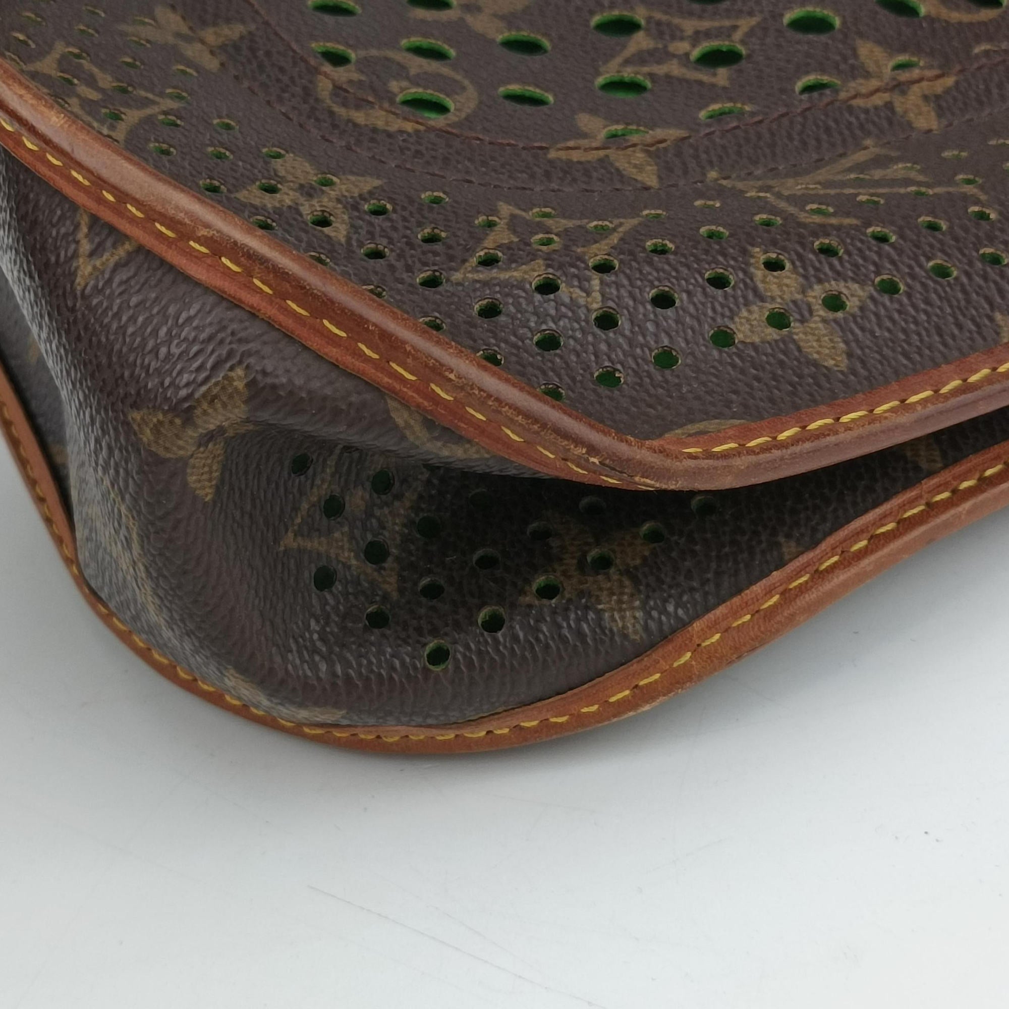 Musette brown×Green Monogram Perforated M95173 CA0036ミュゼット モノグラム/ブラウン×グリーン モノグラム ペルフォ M95173 CA0036