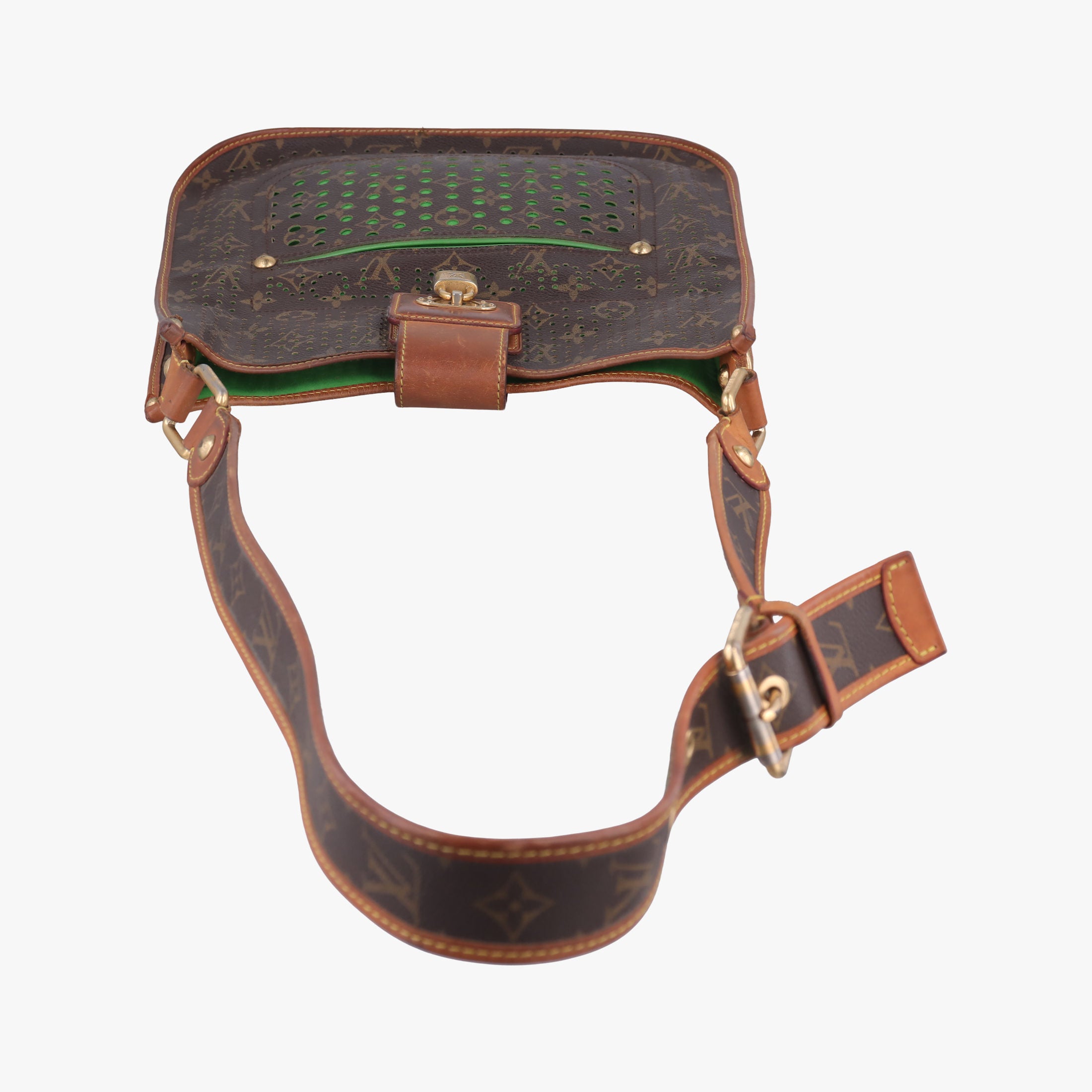 Musette brown×Green Monogram Perforated M95173 CA0036ミュゼット モノグラム/ブラウン×グリーン モノグラム ペルフォ M95173 CA0036