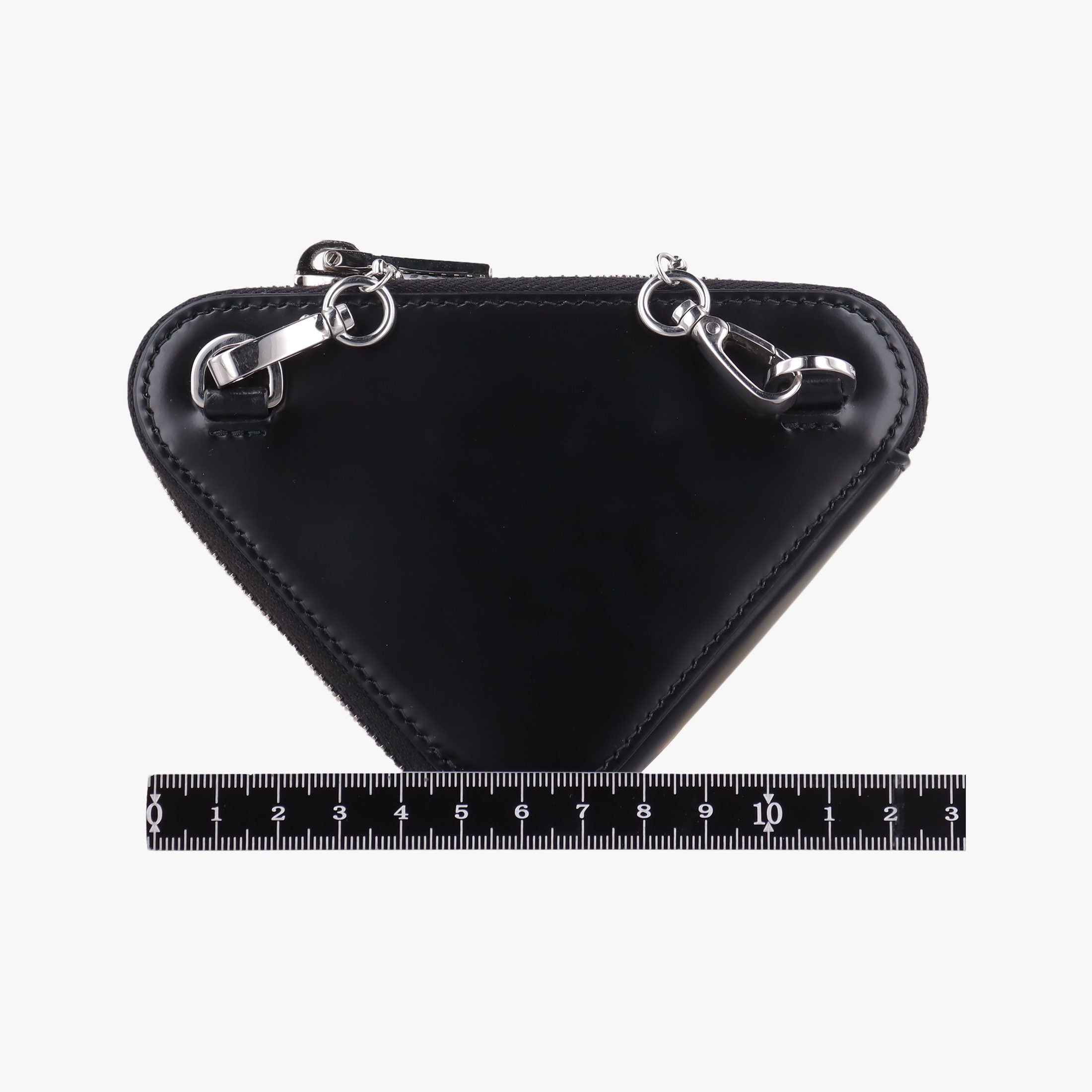 Triangle Chain Pouch Black Leather 230-Aトライアングル チェーン ポーチ ブラック レザー 230-A