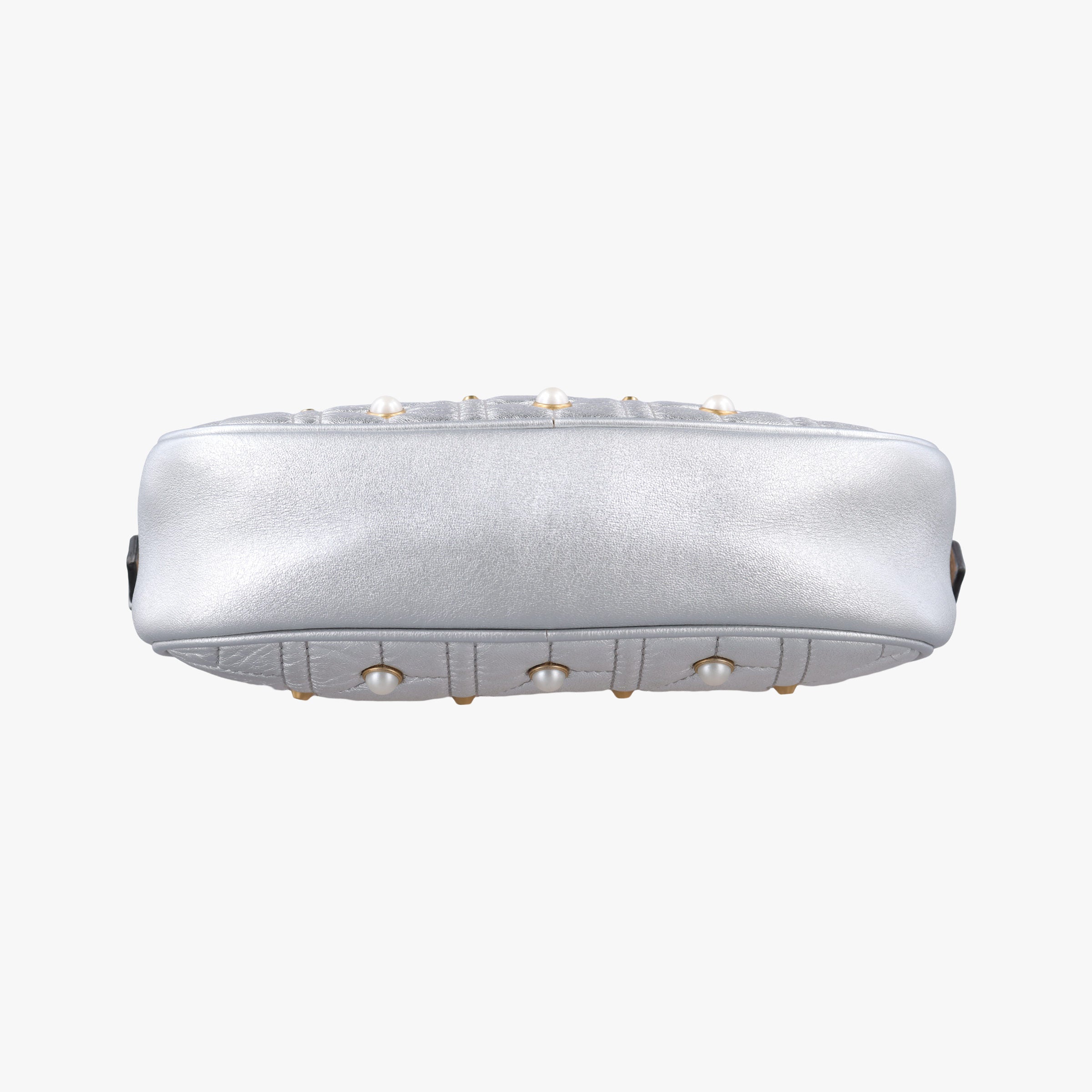 GG Marmont Silver Leather 447632 B021162434GGマーモント シルバー レザー 447632 B021162434
