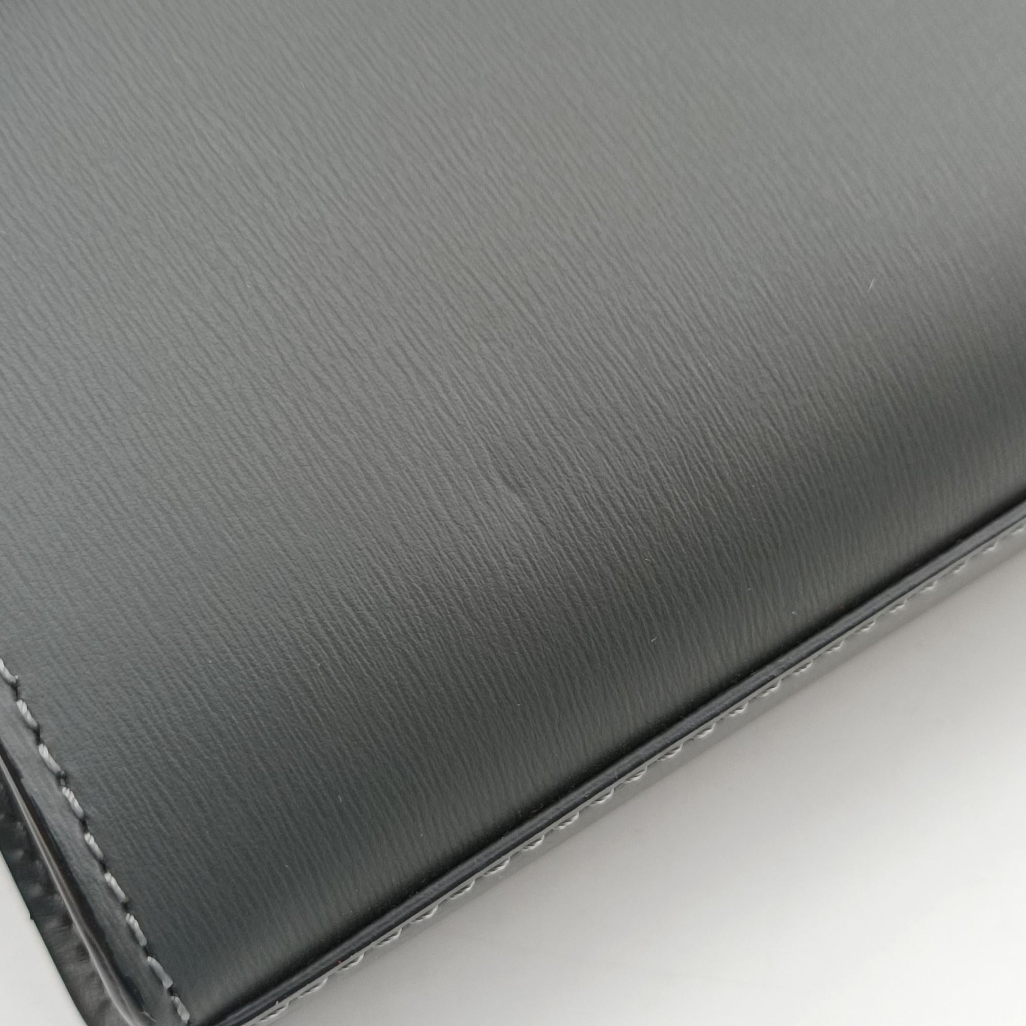 Delvaux Tempete Pochette gray Leather A00Aデルヴォー タンペート ポシェット グレー レザー A00A