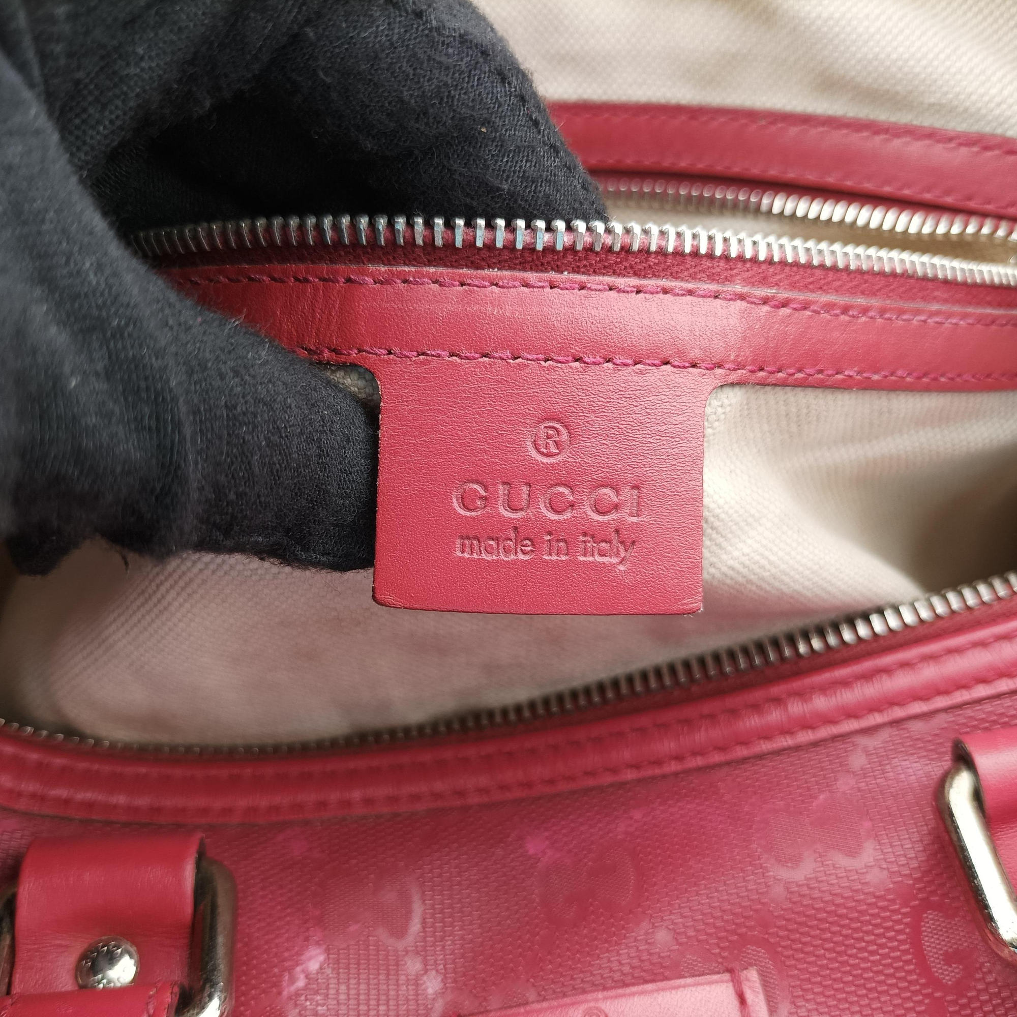 GG plus Spring Joy GG Supreme Red PVC coated canvas×Leather 193603 E9123880GGプラス ジョイ GGスプリーム レッド PVCコーティングキャンバス×レザー 193603 E9123880