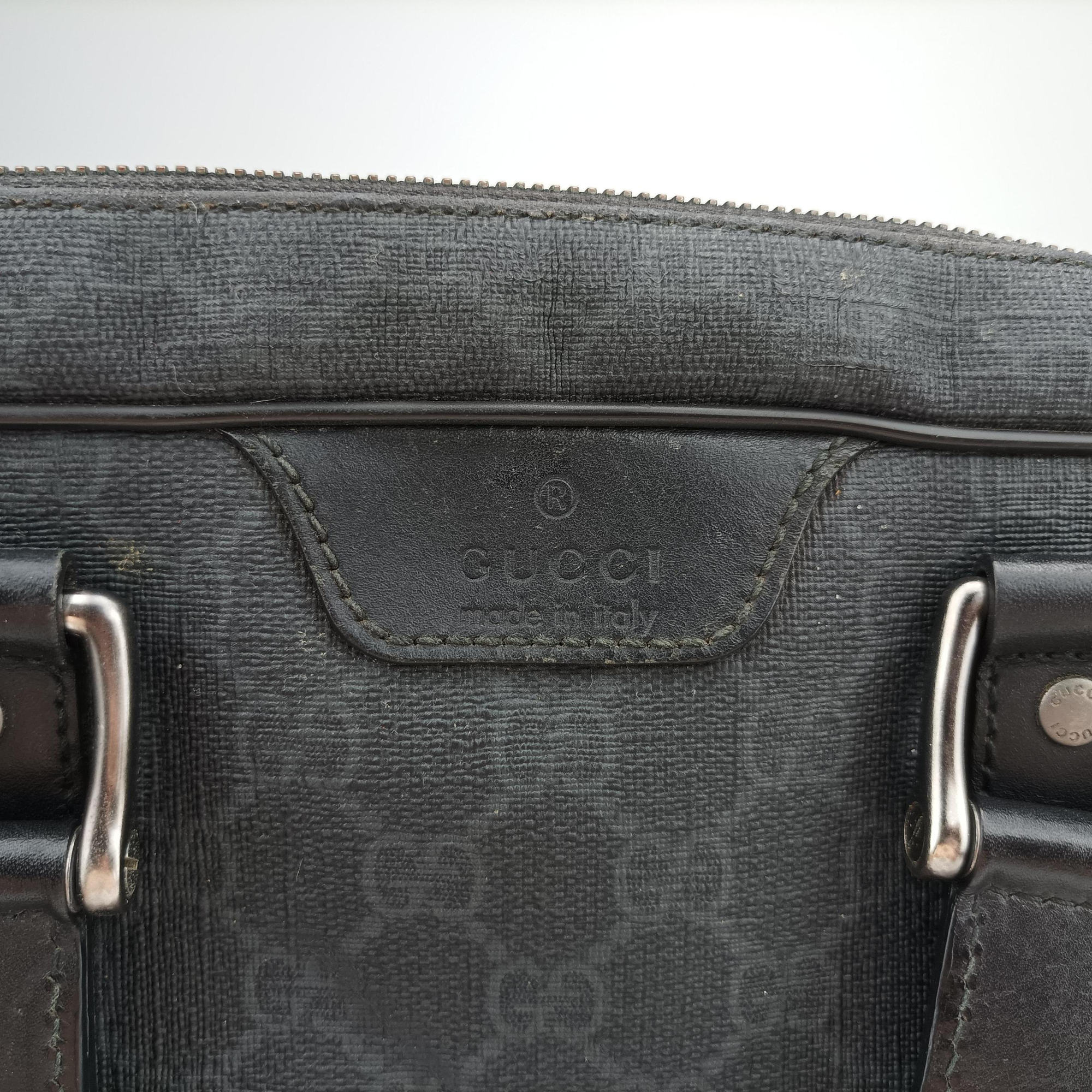 GG Plus GG Supreme Black PVC coated canvas 337081 E017901051GGプラス GGスプリーム ブラック PVCコーティングキャンバス 337081 E017901051
