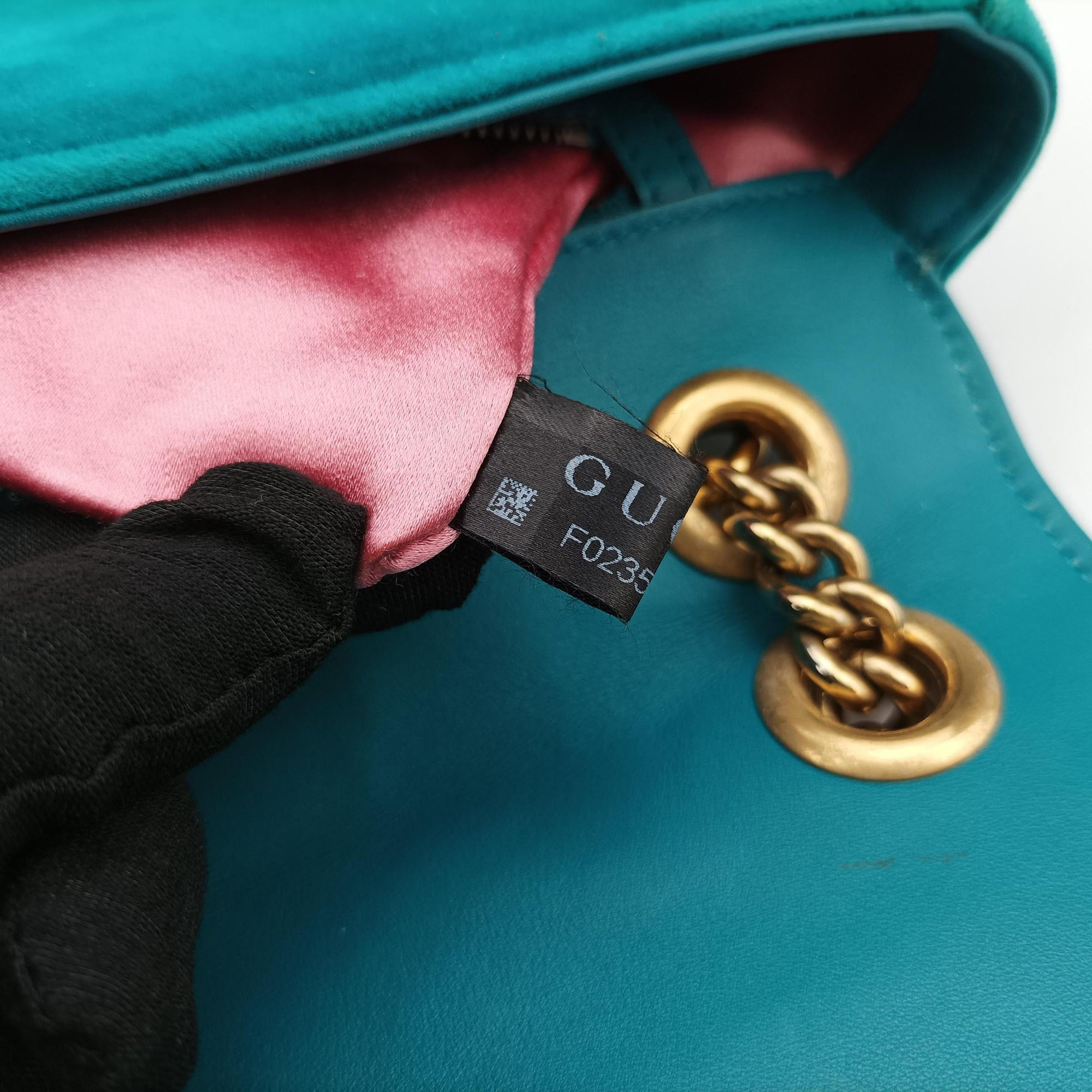 GG Marmont Blue velour 443497 F023527047GGマーモント ブルー ベロア 443497 F023527047