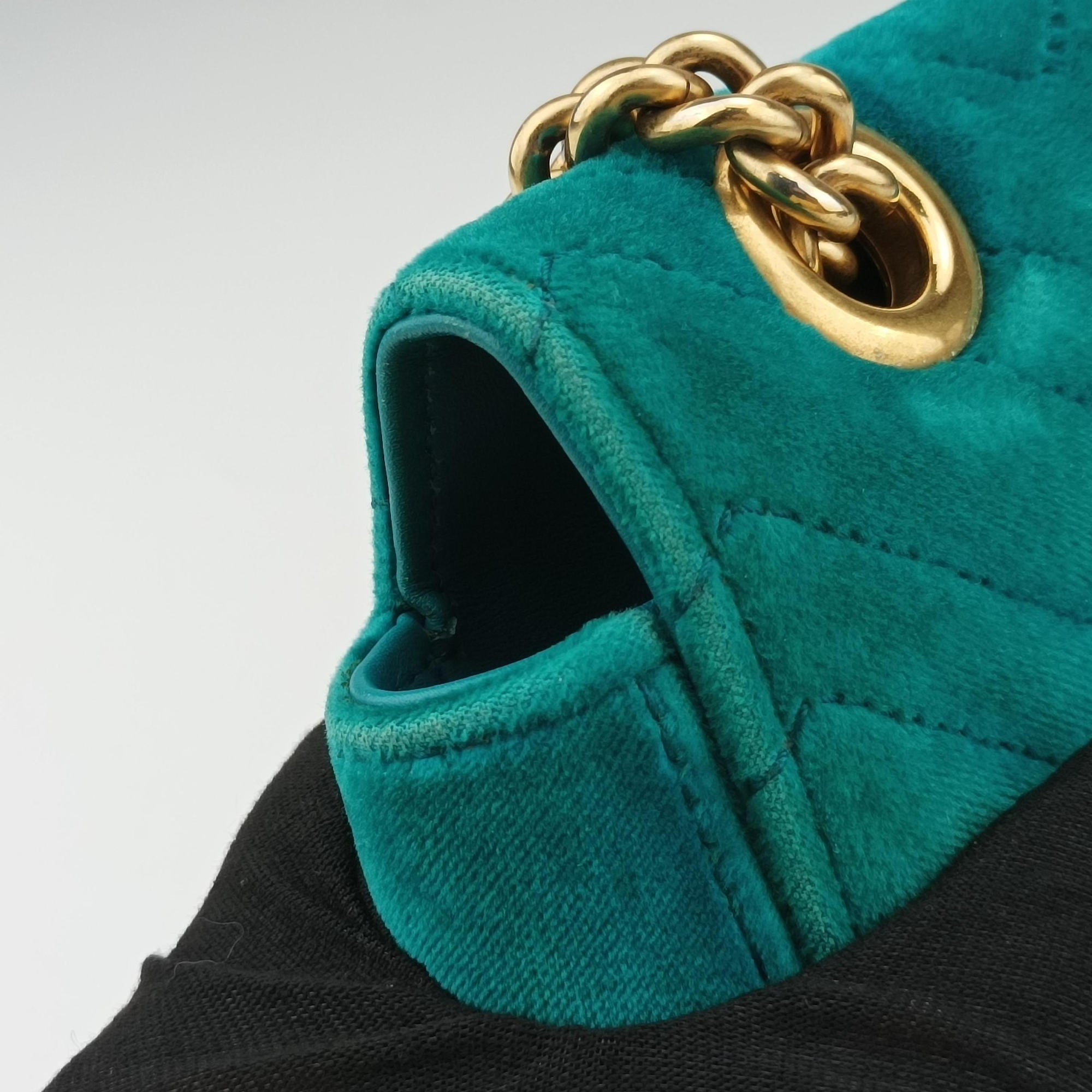 GG Marmont Blue velour 443497 F023527047GGマーモント ブルー ベロア 443497 F023527047
