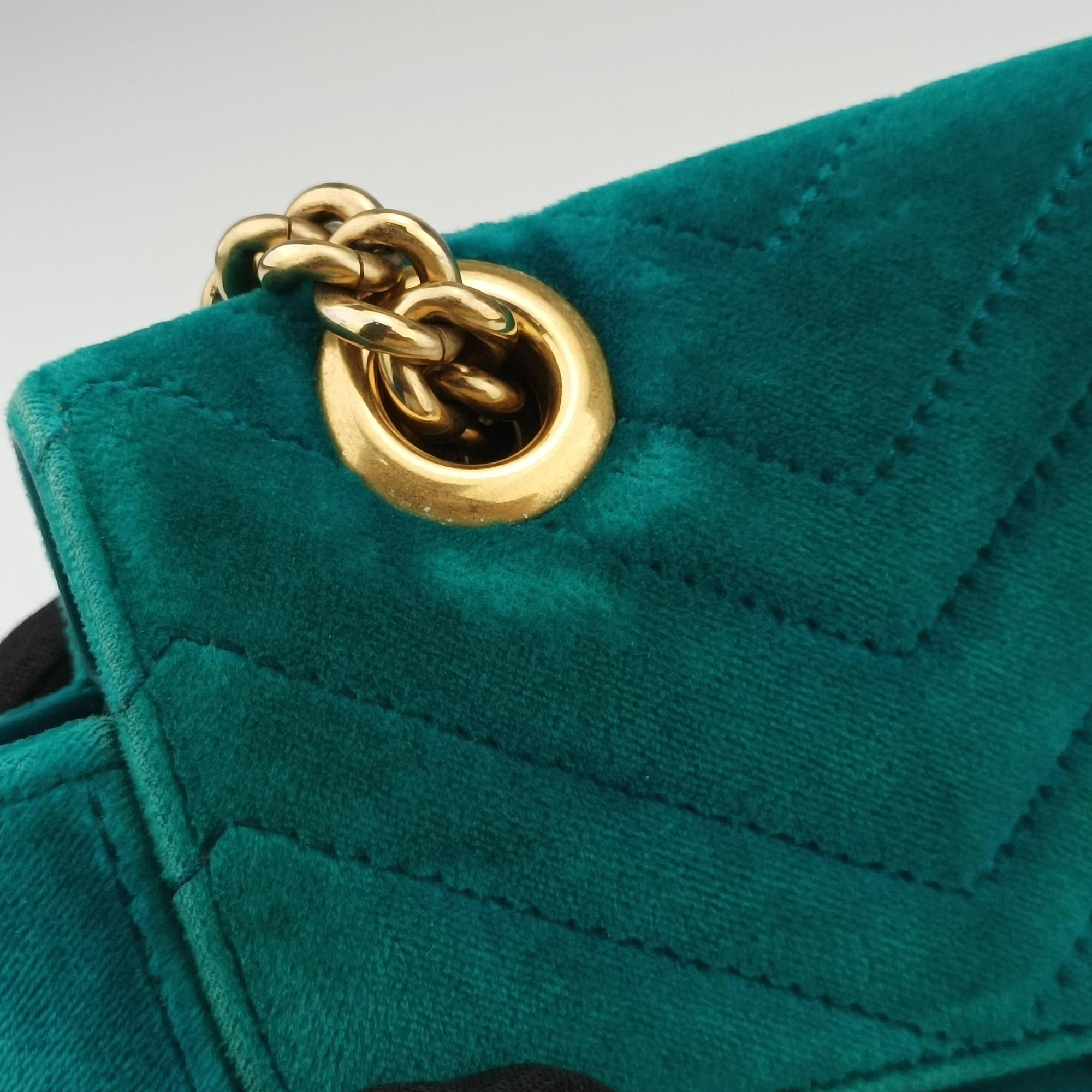 GG Marmont Blue velour 443497 F023527047GGマーモント ブルー ベロア 443497 F023527047