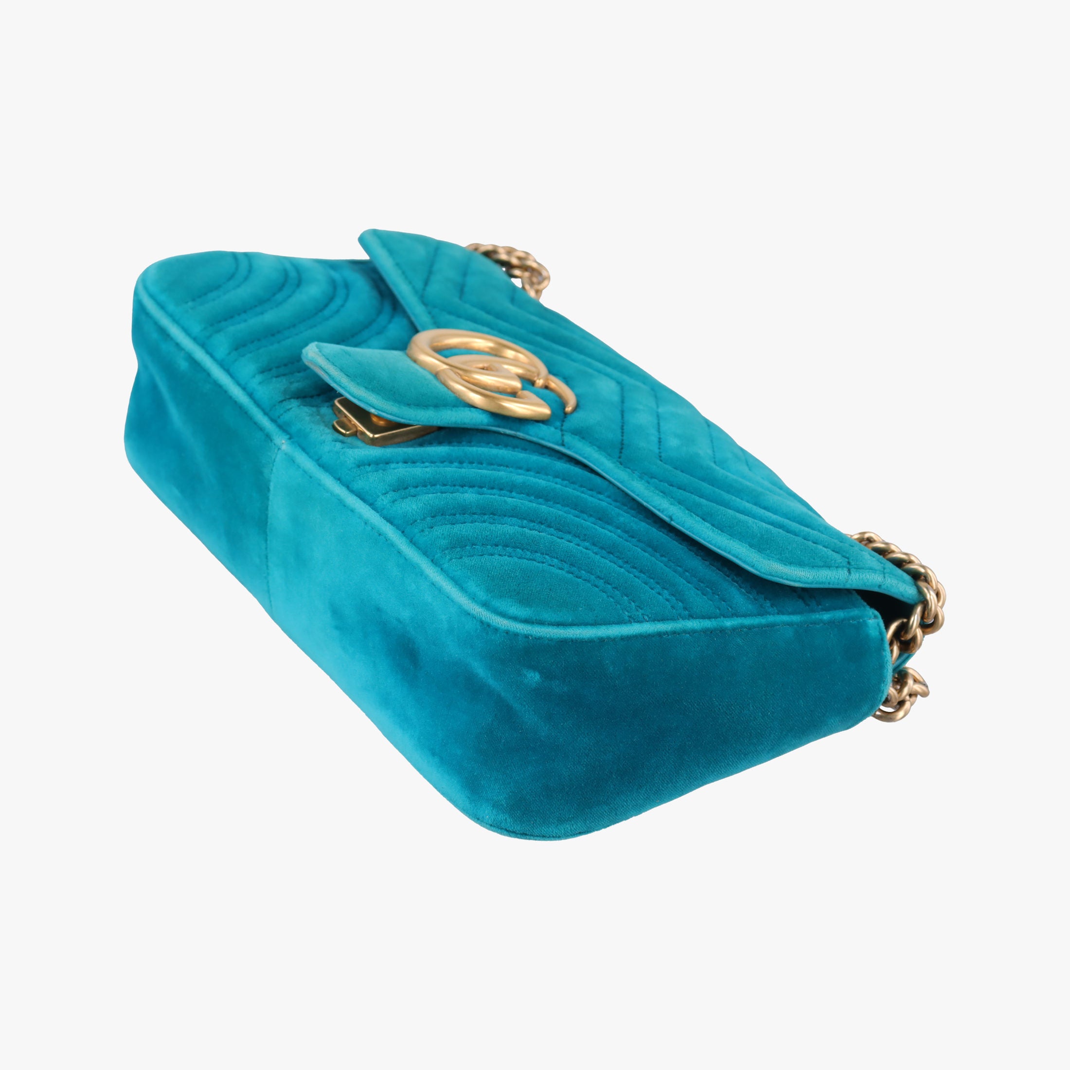 GG Marmont Blue velour 443497 F023527047GGマーモント ブルー ベロア 443497 F023527047