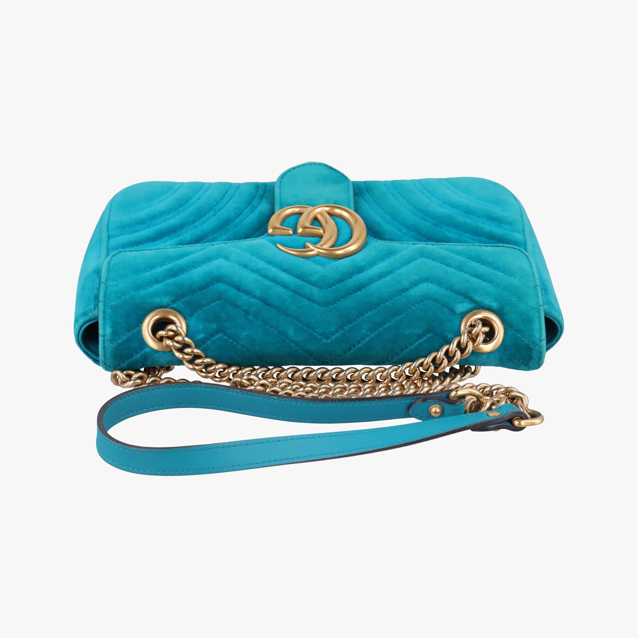 GG Marmont Blue velour 443497 F023527047GGマーモント ブルー ベロア 443497 F023527047