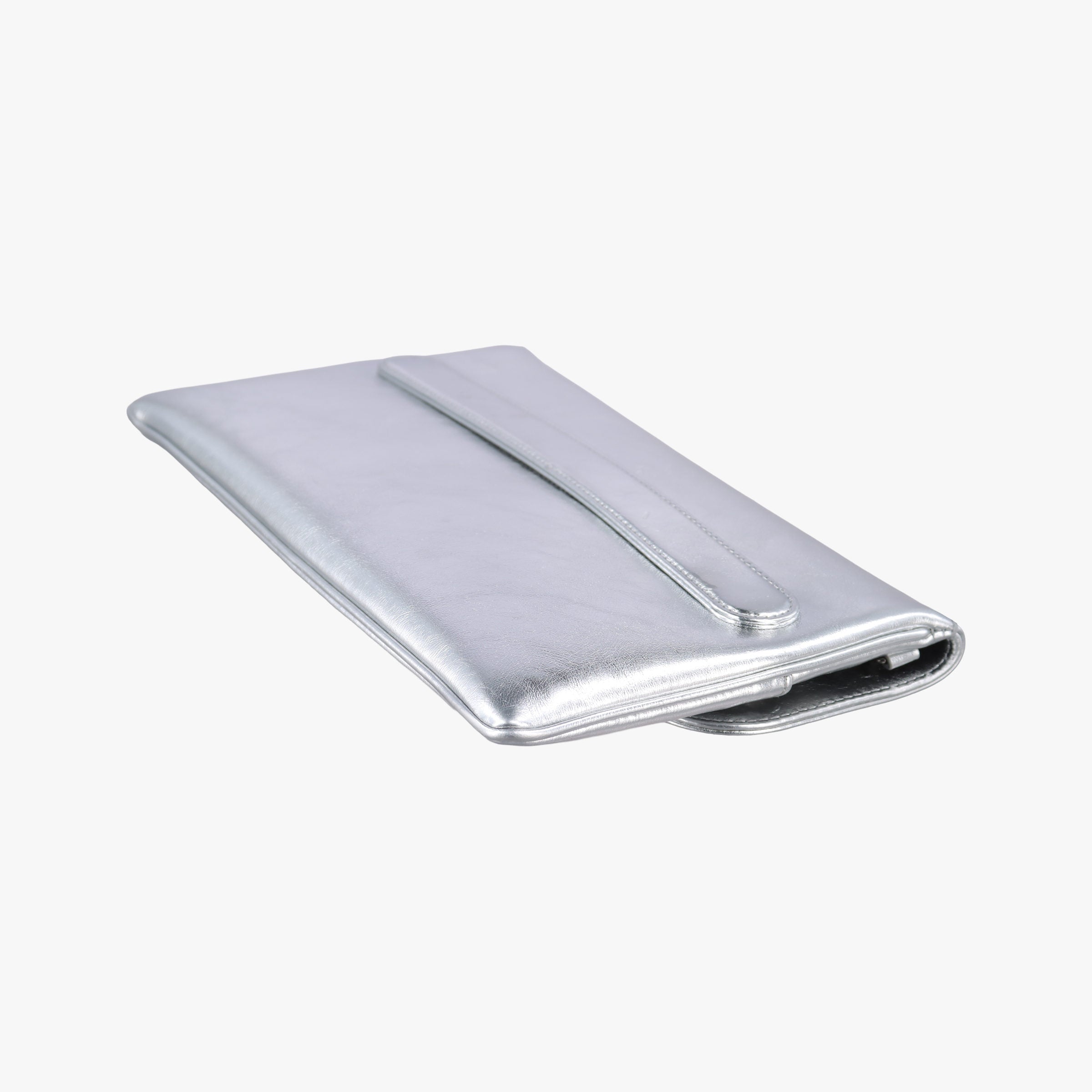 Dior double Medium Silver Leather 10-MA-0241ディオール ダブル ミディアム シルバー レザー 10-MA-0241