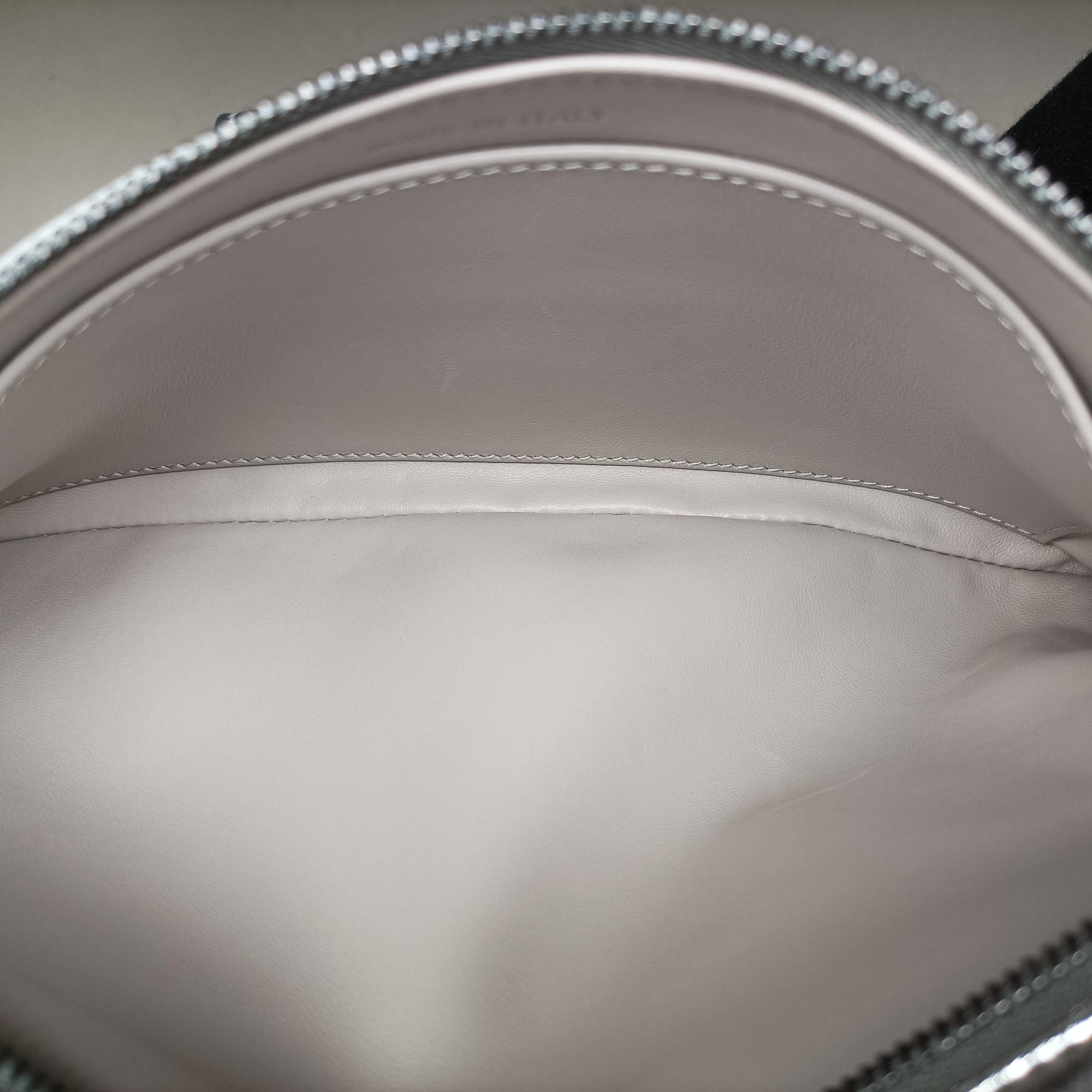Dior double Medium Silver Leather 10-MA-0241ディオール ダブル ミディアム シルバー レザー 10-MA-0241
