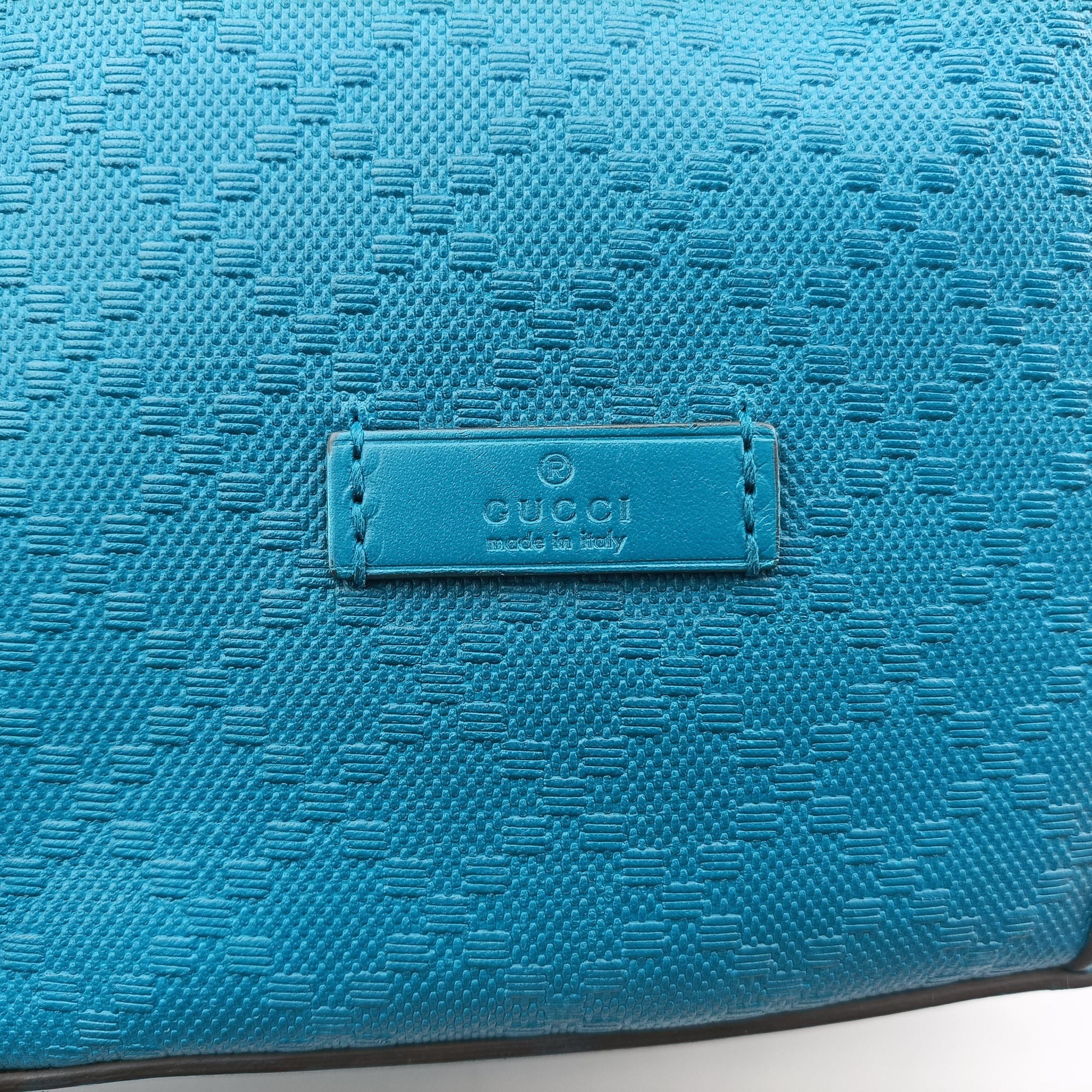 Bright Diamante Bucket Blue Leather 354229 I016928114ブライトディアマンテ バケット ブルー レザー 354229 I016928114