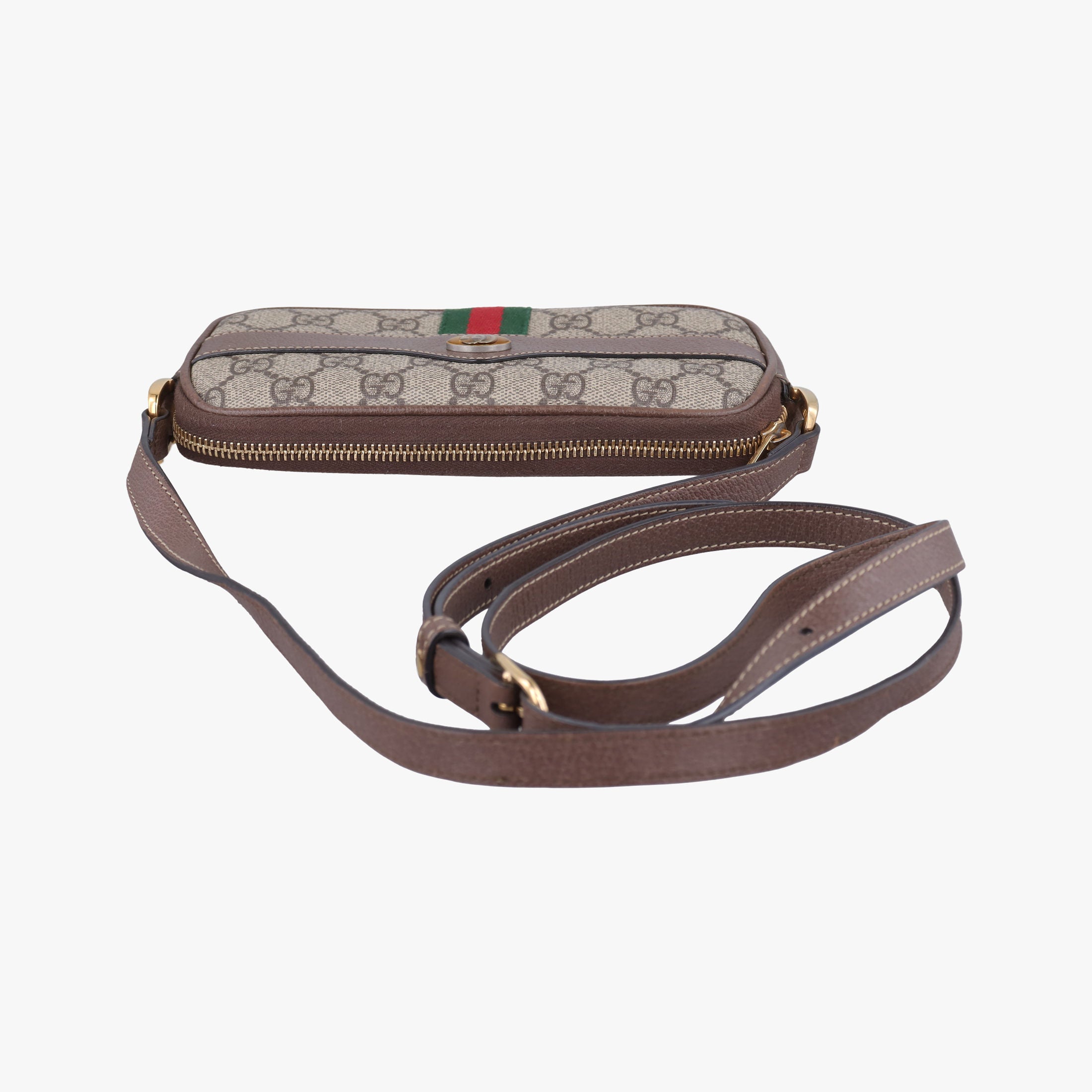 Ophidia Beige×red×green PVC coated canvas×Leather 598664 オフィディア ベージュ×レッド×グリーン PVCコーティングキャンバス×レザー 598664