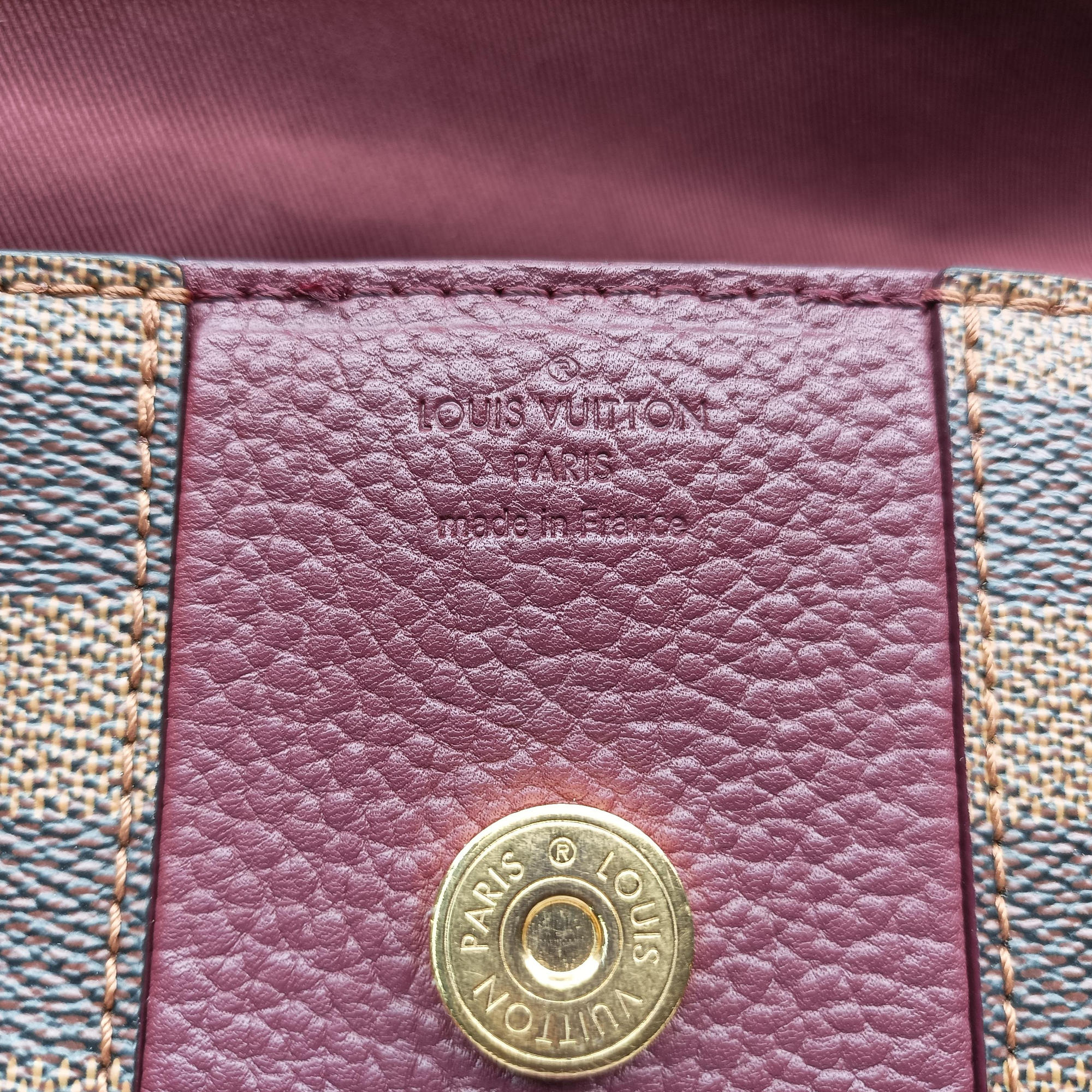 BOND STREET EBENE×bordeaux Damier Canvas aTaurillon leather N64416 TR0148ボンド ストリート エベヌ×ボルドー ダミエ キャンバス×トリヨンレザー N64416 TR0148