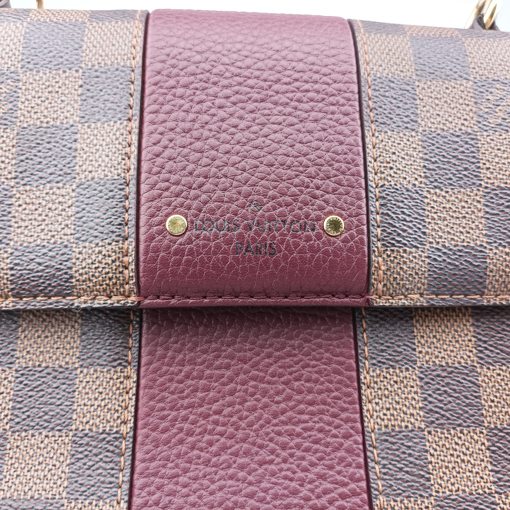 BOND STREET EBENE×bordeaux Damier Canvas aTaurillon leather N64416 TR0148ボンド ストリート エベヌ×ボルドー ダミエ キャンバス×トリヨンレザー N64416 TR0148