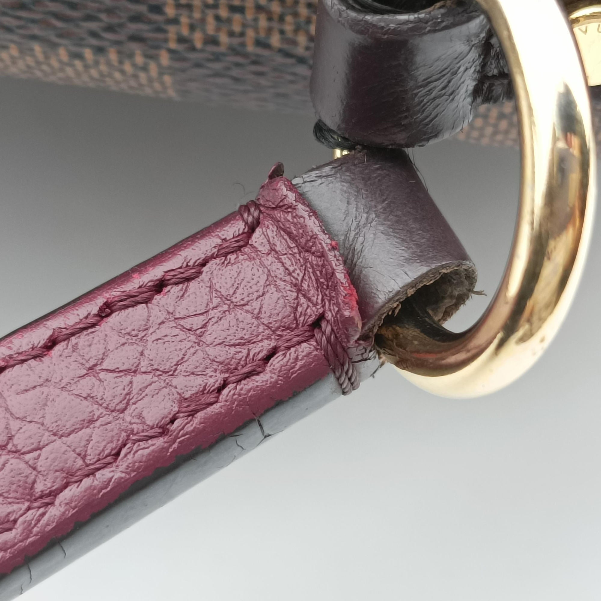 BOND STREET EBENE×bordeaux Damier Canvas aTaurillon leather N64416 TR0148ボンド ストリート エベヌ×ボルドー ダミエ キャンバス×トリヨンレザー N64416 TR0148