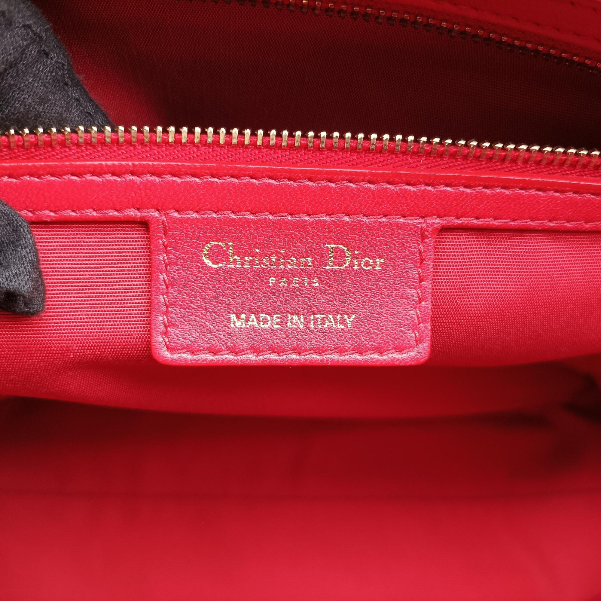 Cannage Dior Soft Shopping Red lambskin 17-BO-0153ディオールソフト レッド ラムスキン 17-BO-0153
