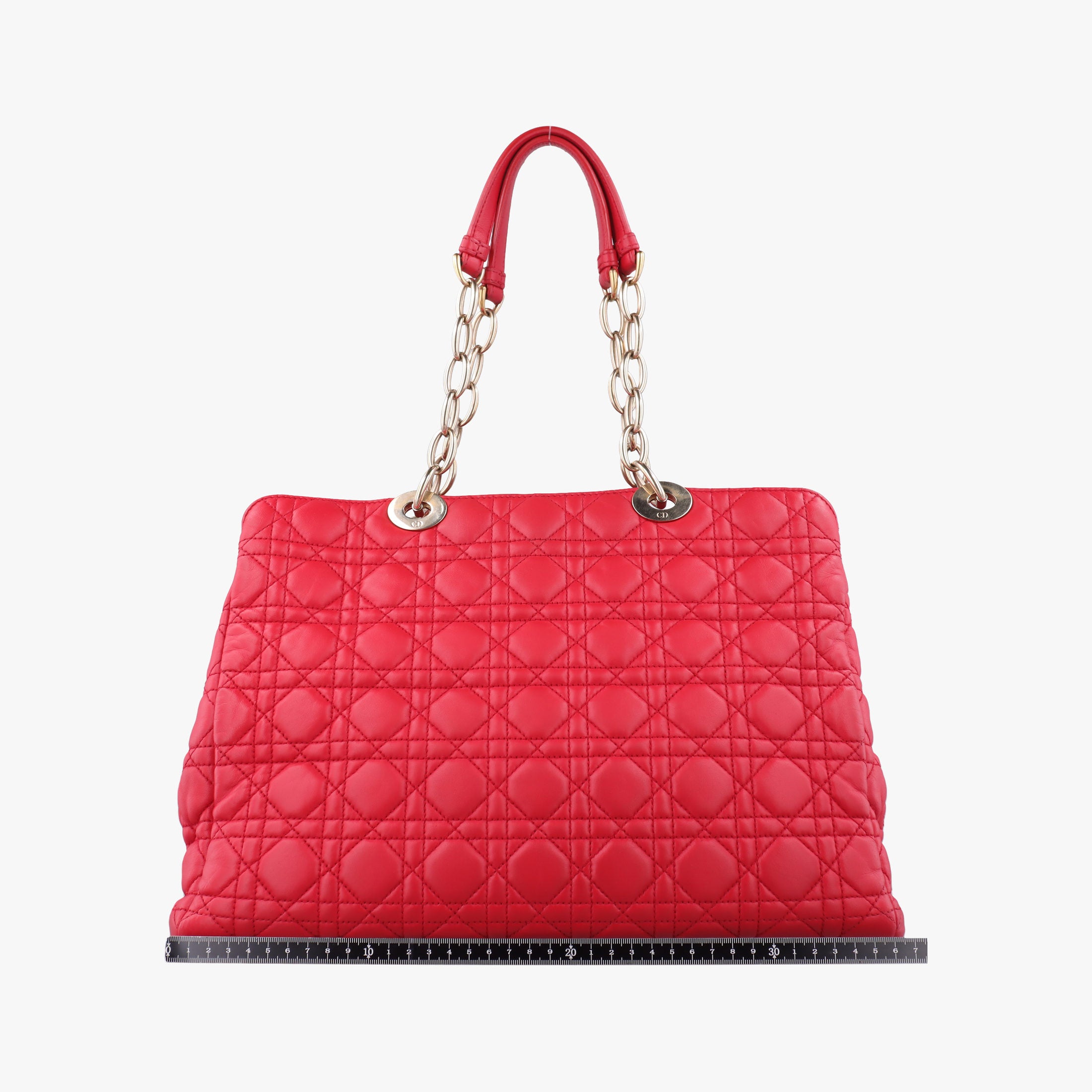 Cannage Dior Soft Shopping Red lambskin 17-BO-0153ディオールソフト レッド ラムスキン 17-BO-0153