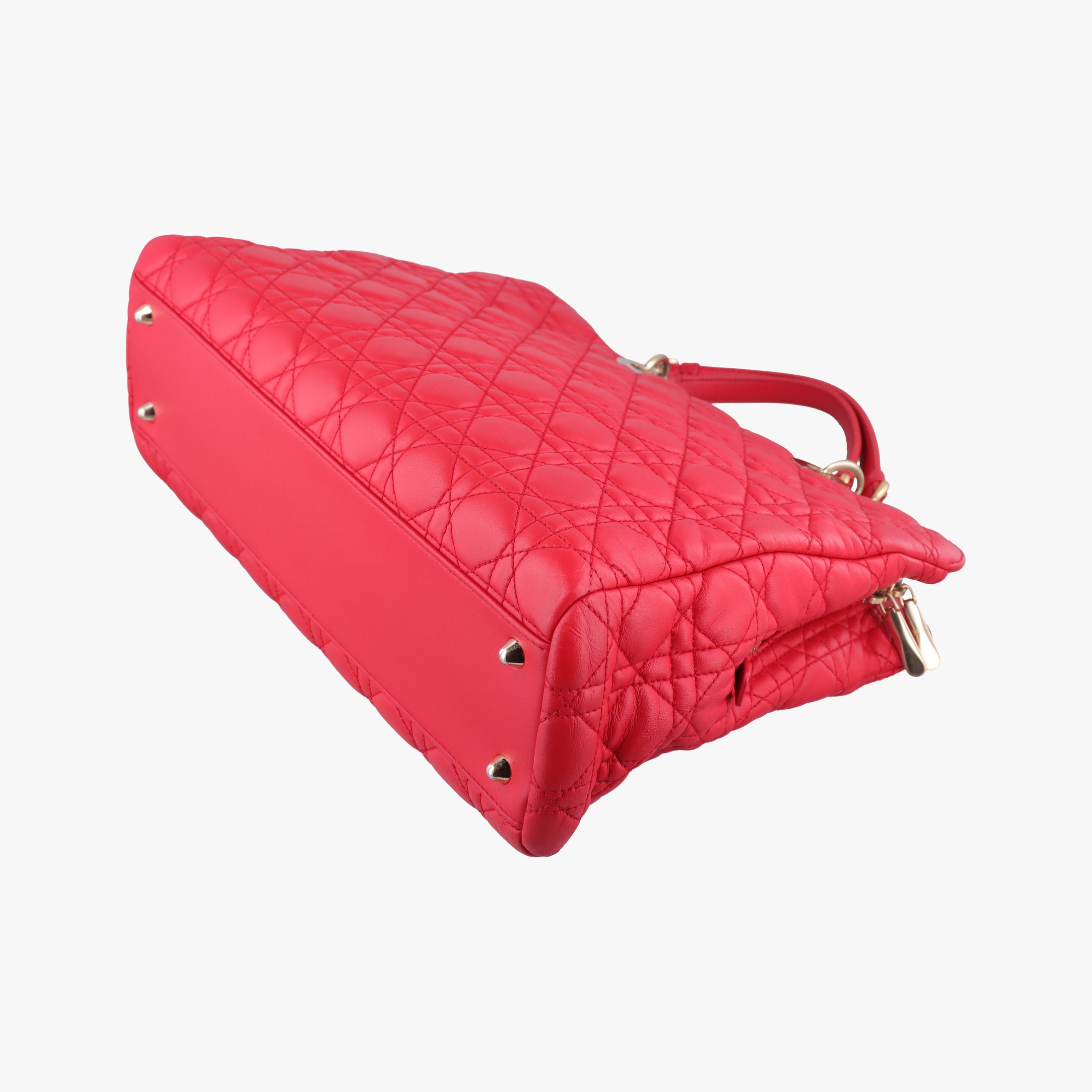 Cannage Dior Soft Shopping Red lambskin 17-BO-0153ディオールソフト レッド ラムスキン 17-BO-0153