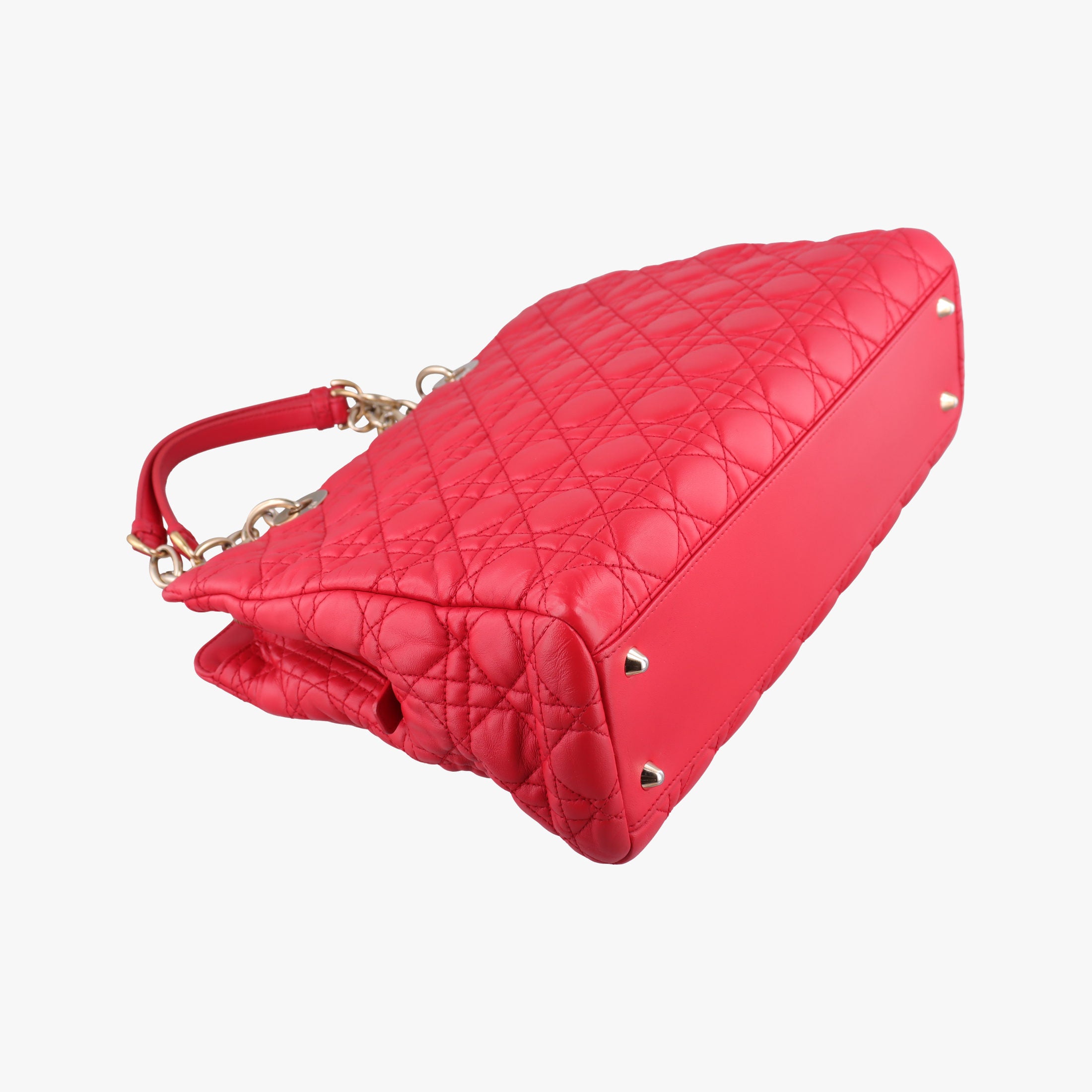 Cannage Dior Soft Shopping Red lambskin 17-BO-0153ディオールソフト レッド ラムスキン 17-BO-0153