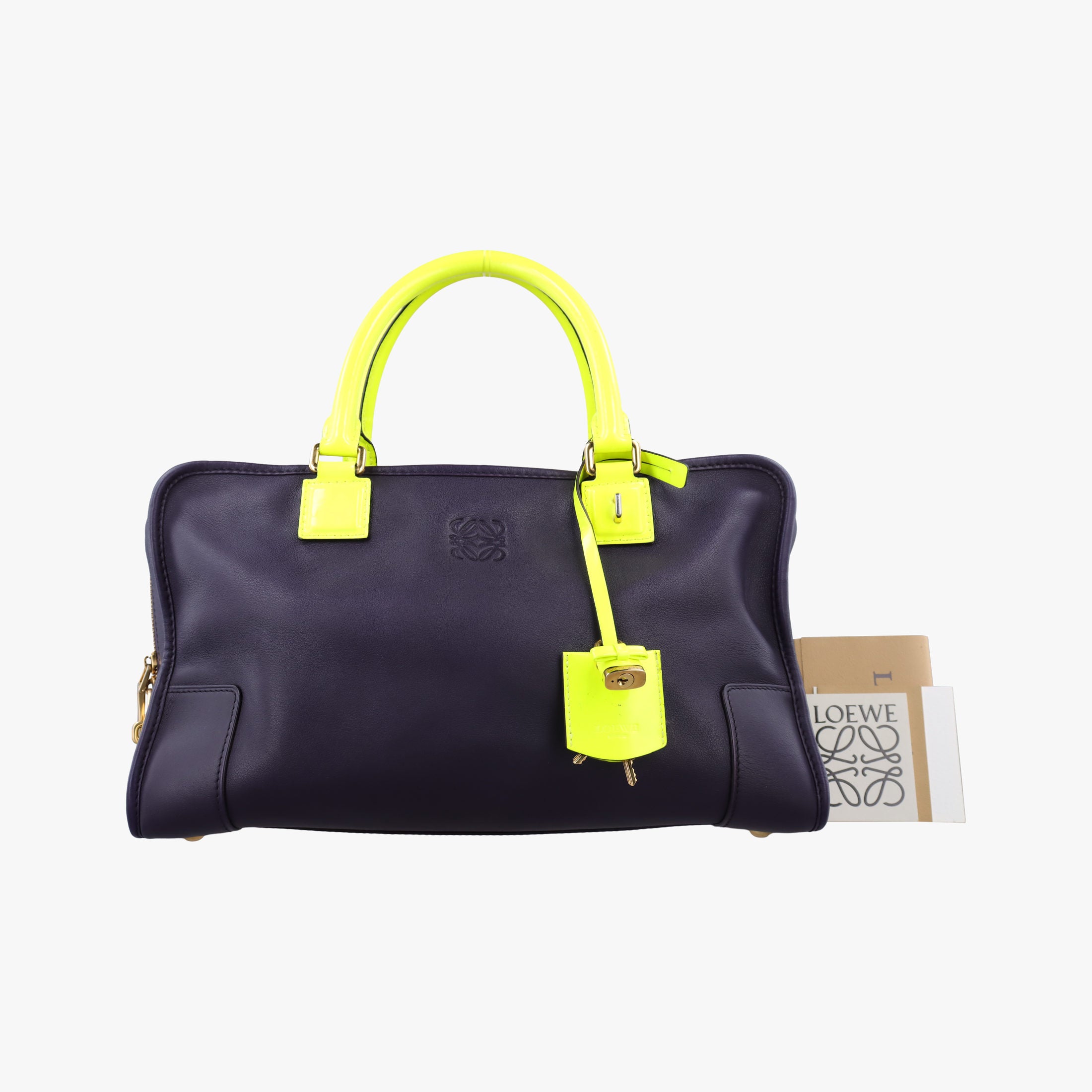 Amazona 36 Purple × Fluorescent Yellow Leather 061103アマソナ36 パープル × フルオレセントイエロー レザー 061103