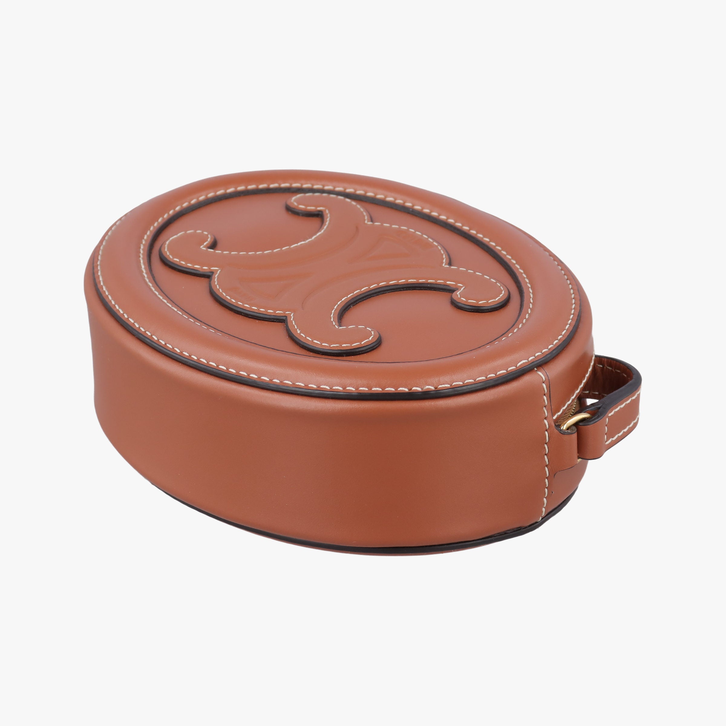 Oval Purse Cuir Triomphe Brown Leather U-SL-0292オーバルパース キュイル トリオンフ ブラウン レザー U-SL-0292