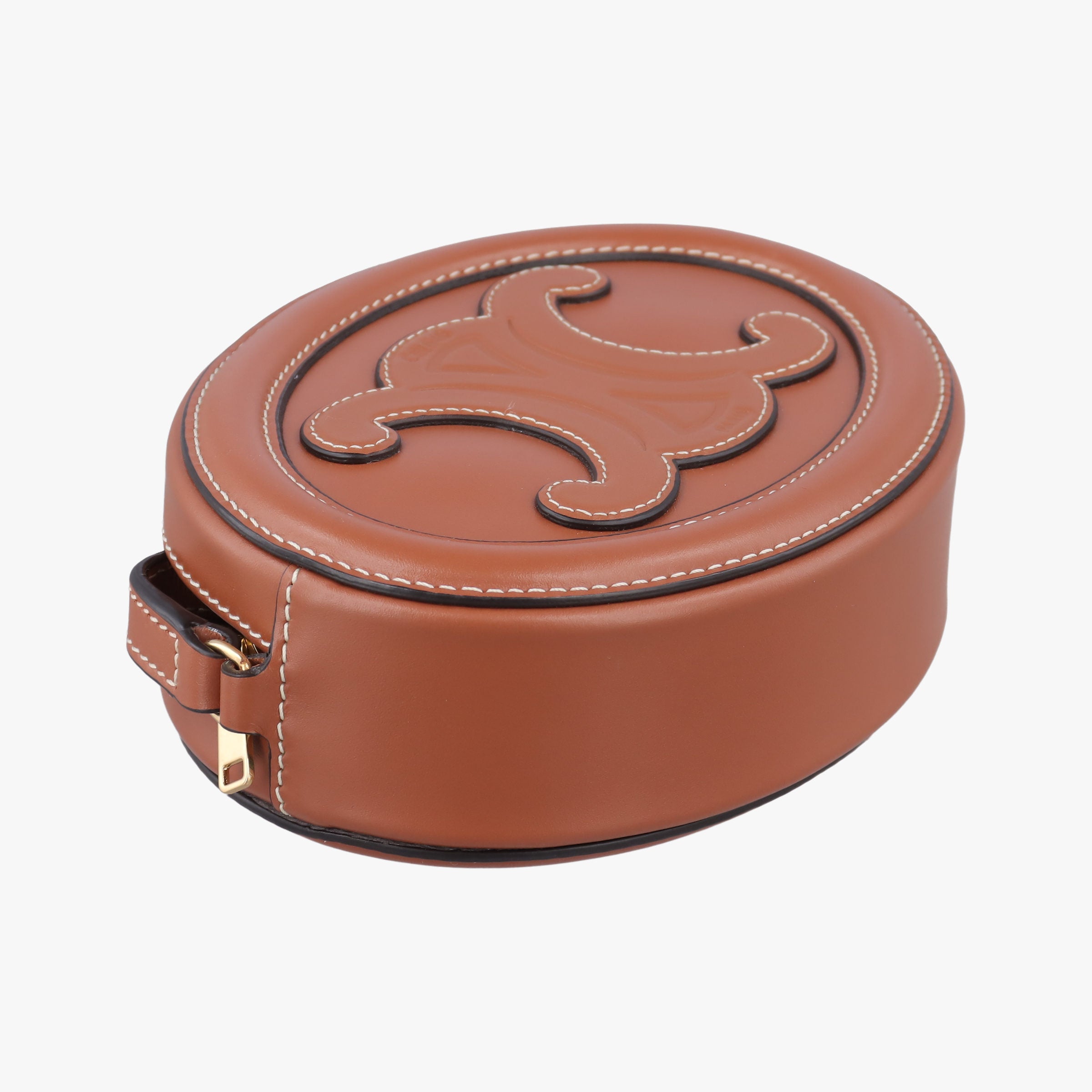 Oval Purse Cuir Triomphe Brown Leather U-SL-0292オーバルパース キュイル トリオンフ ブラウン レザー U-SL-0292
