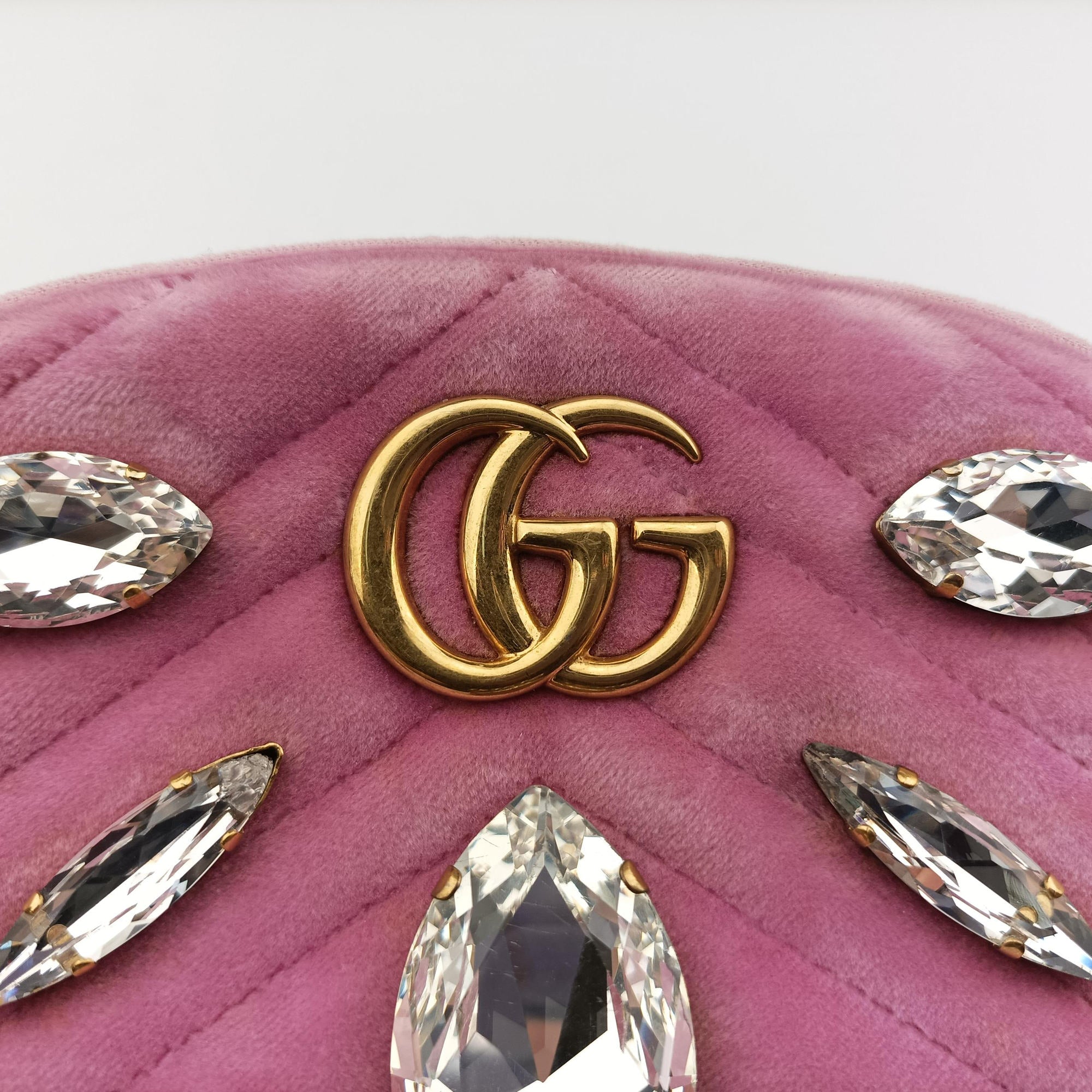 GG Marmont Pink velour 476434 C023347803GGマーモント ピンク ベロア 476434 C023347803