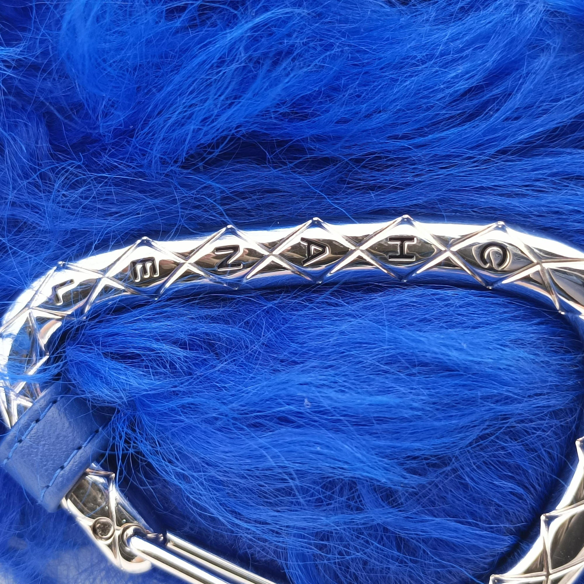 Shearling CC Hook Card Holder Blue wool AP2397 31690641シアリングCCフックカードホルダー ブルー ウール AP2397 31690641