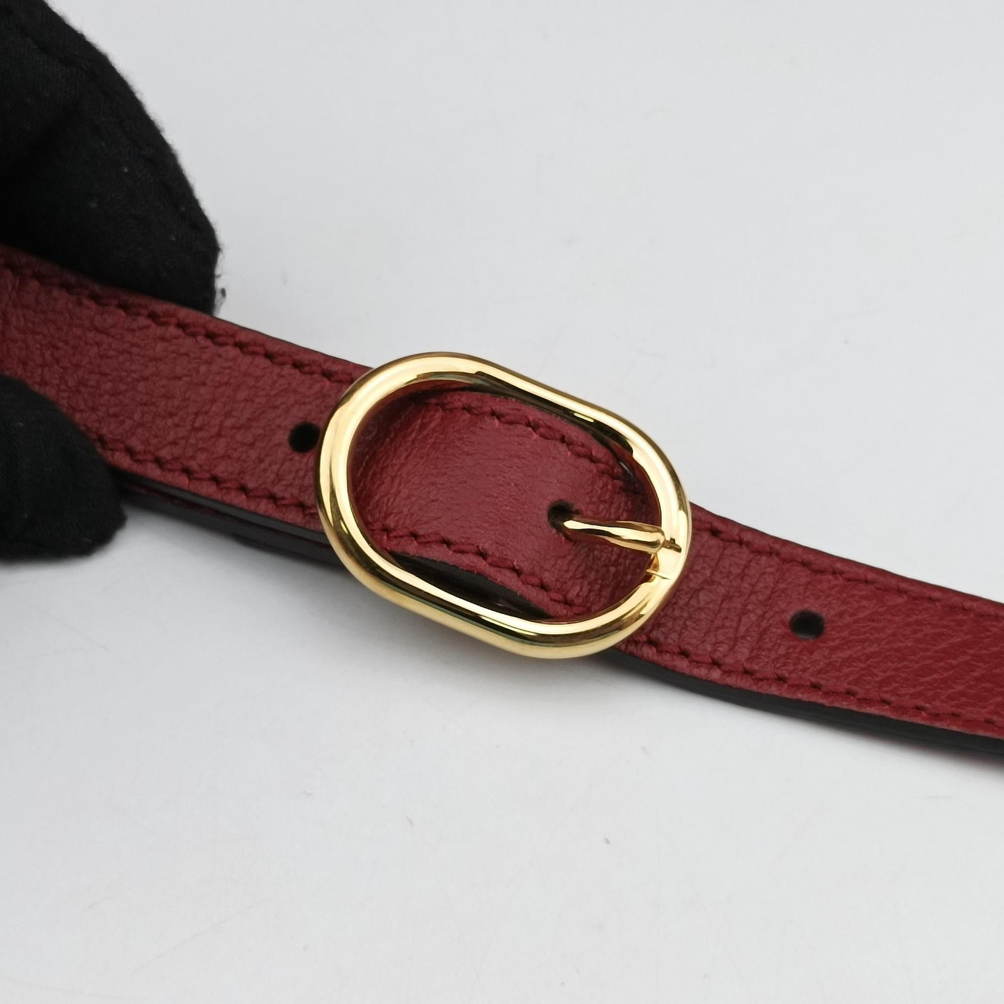 Doraemon collaboration Brown x red PVC coated canvas×Leather 655597 G034362479ドラえもんコラボ ブラウンxレッド PVCコーティングキャンバス×レザー 655597 G034362479