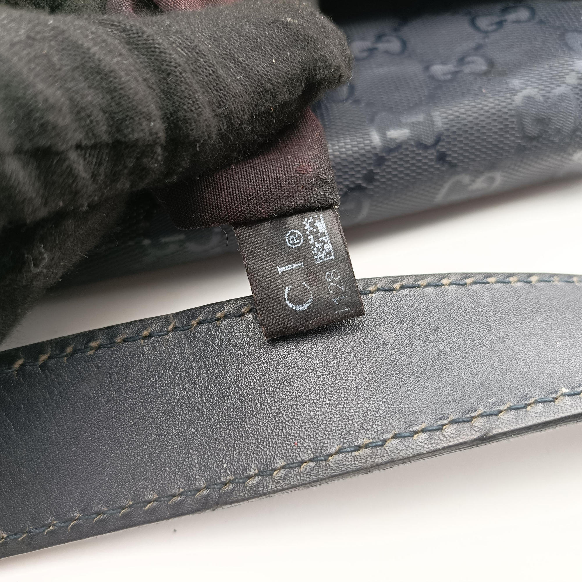 GG Plus Messenger Black PVC coated canvas 201732 Lot number unknownGGプラス メッセンジャー ブラック PVCコーティングキャンバス 201732 製番不明