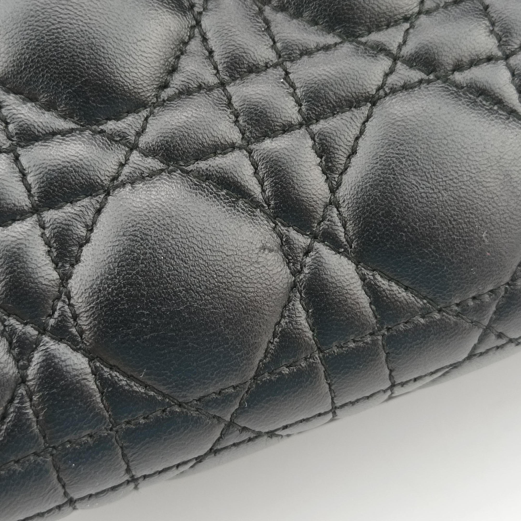 Lady Dior Black lambskin 08-MA-0110レディディオール ブラック ラムスキン 08-MA-0110