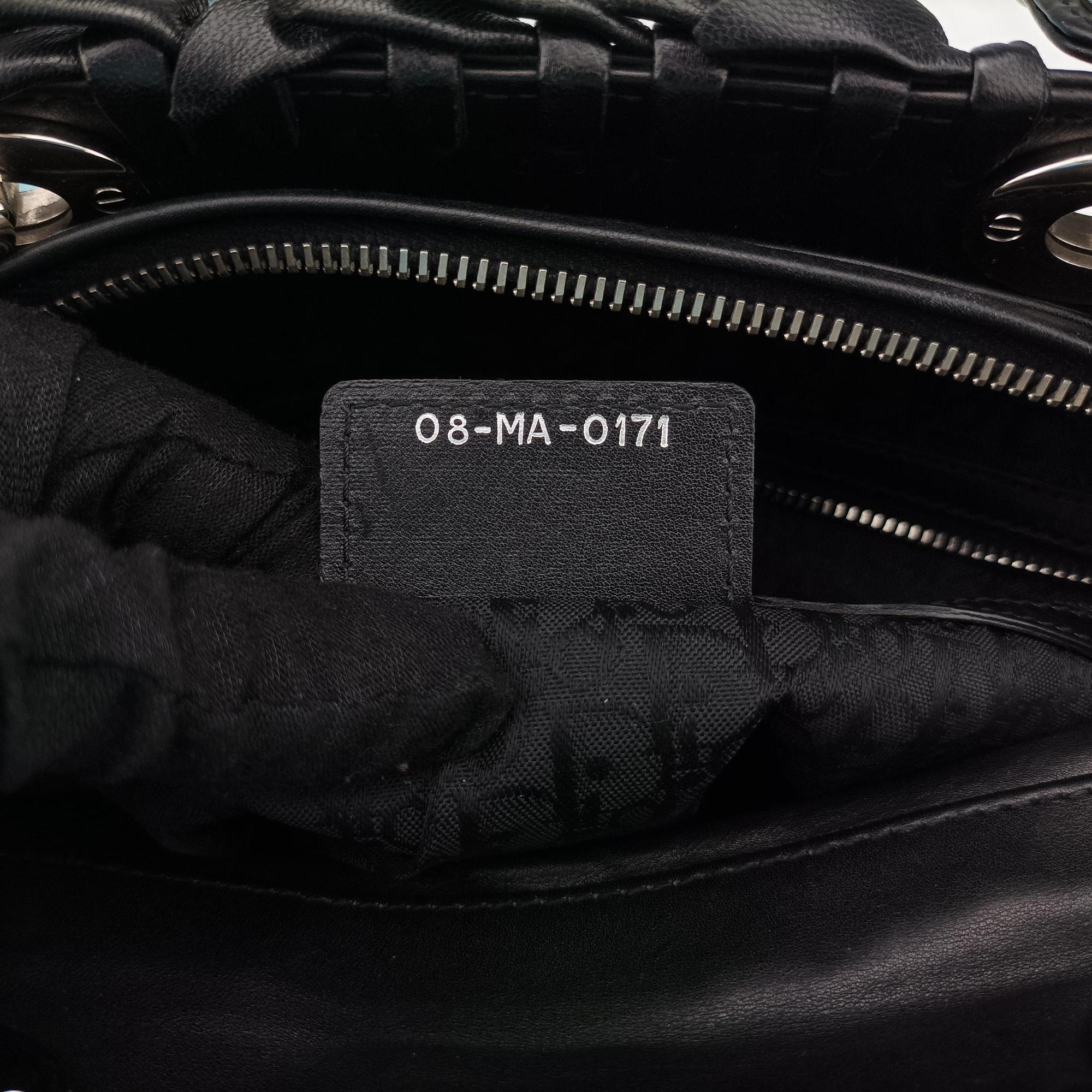 Lady Dior Black lambskin 08-MA-0171レディディオール ブラック ラムスキン 08-MA-0171
