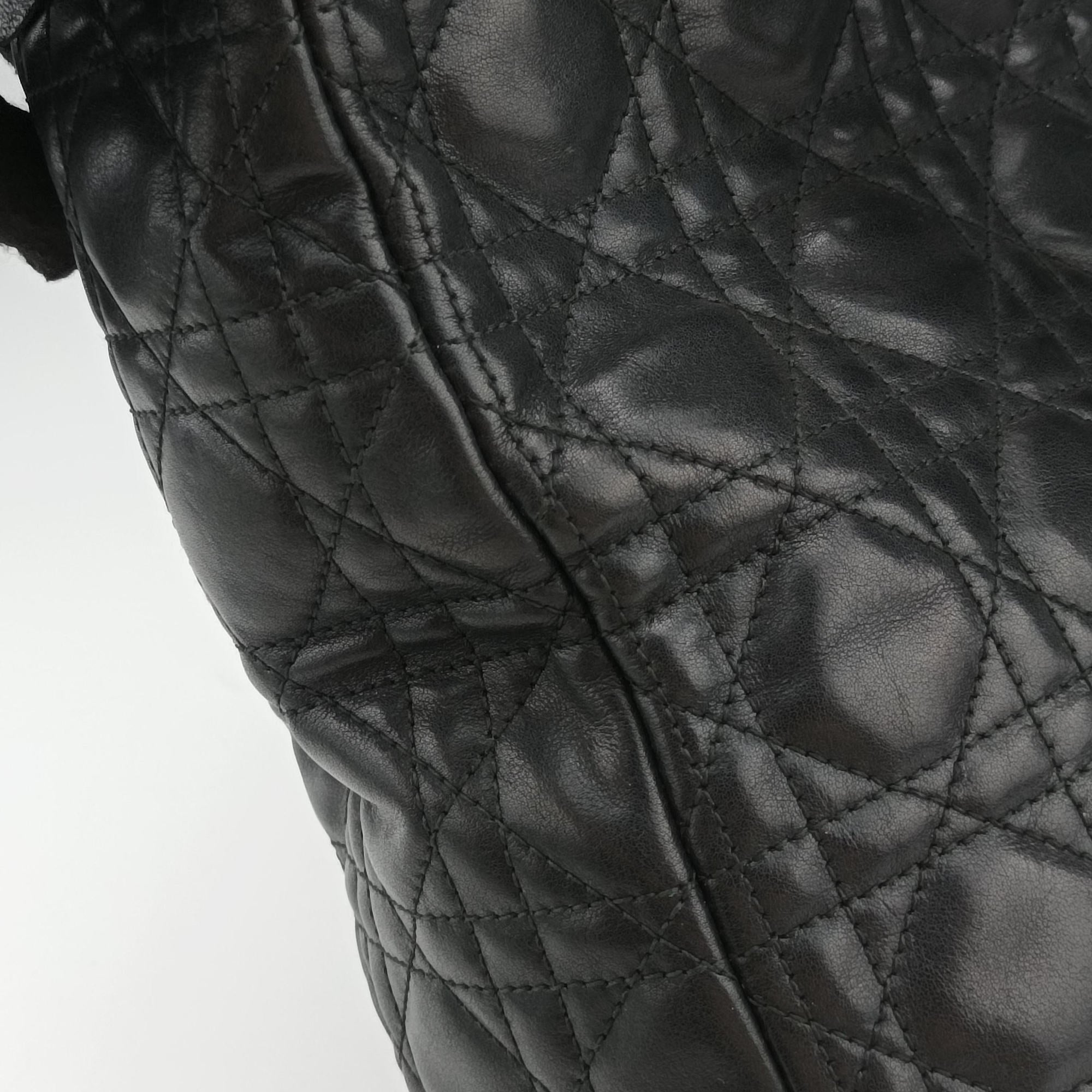 Lady Dior Black lambskin 08-MA-0171レディディオール ブラック ラムスキン 08-MA-0171