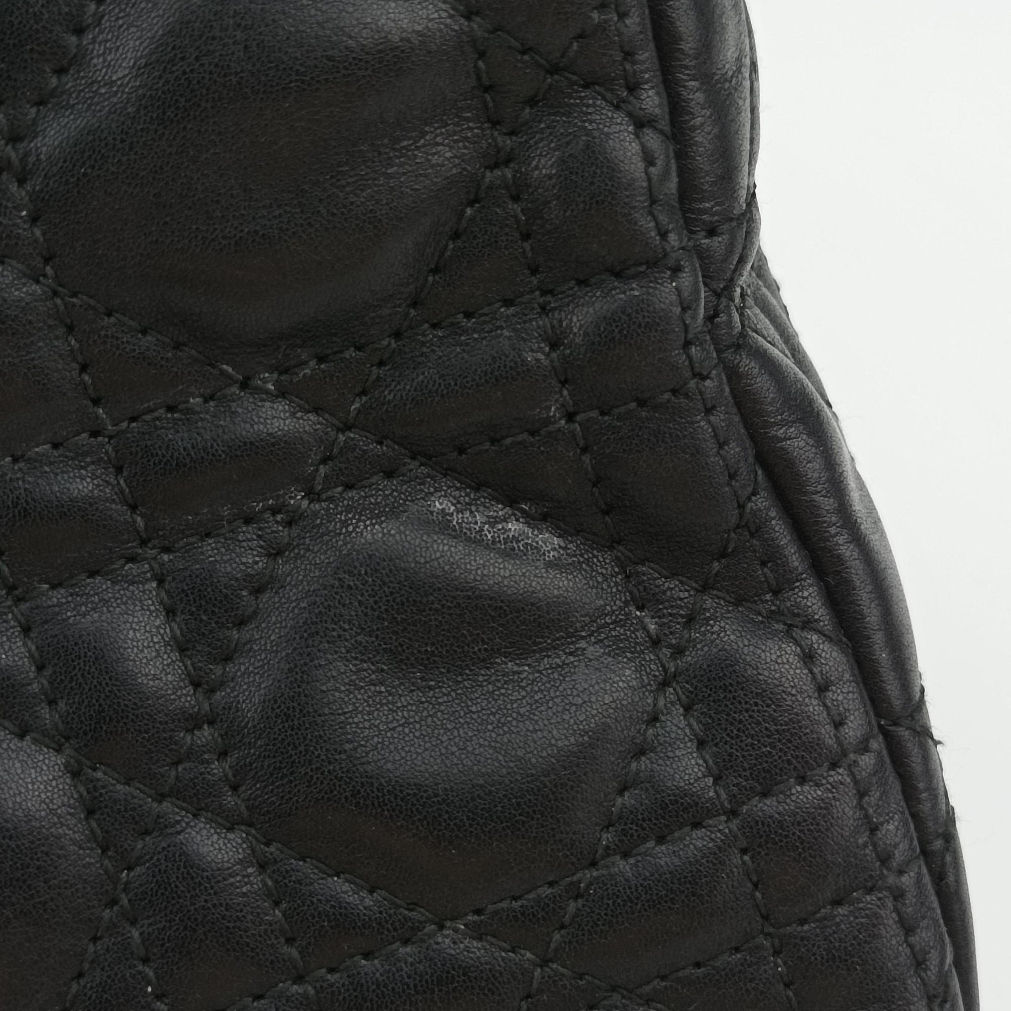 Lady Dior Black lambskin 08-MA-0171レディディオール ブラック ラムスキン 08-MA-0171