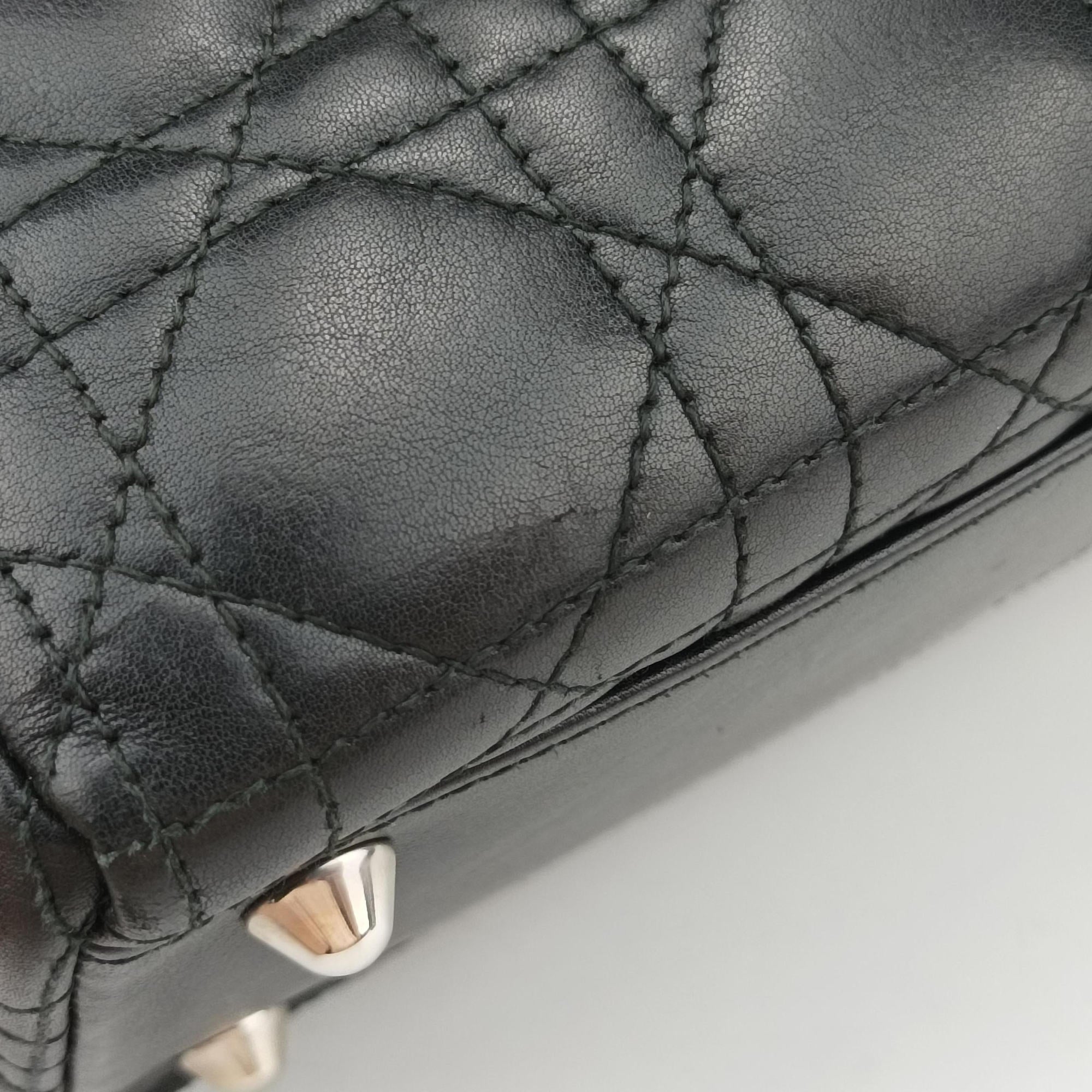 Lady Dior Black lambskin 08-MA-0171レディディオール ブラック ラムスキン 08-MA-0171