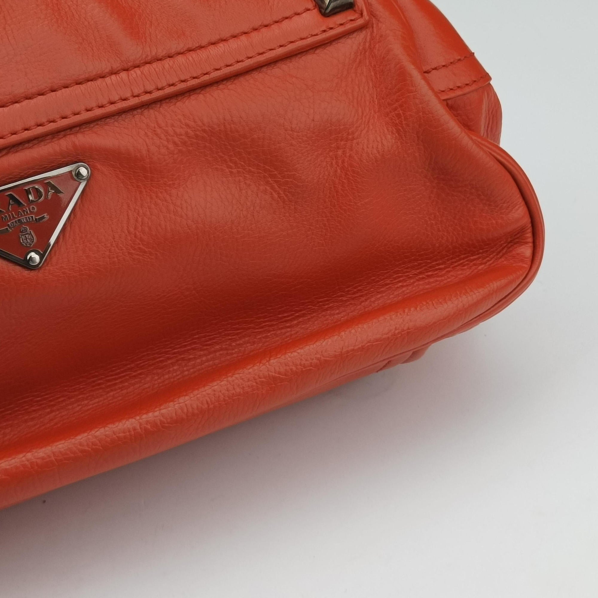 Studded Orange Leather 34 4スタッデッド オレンジ レザー 34 4